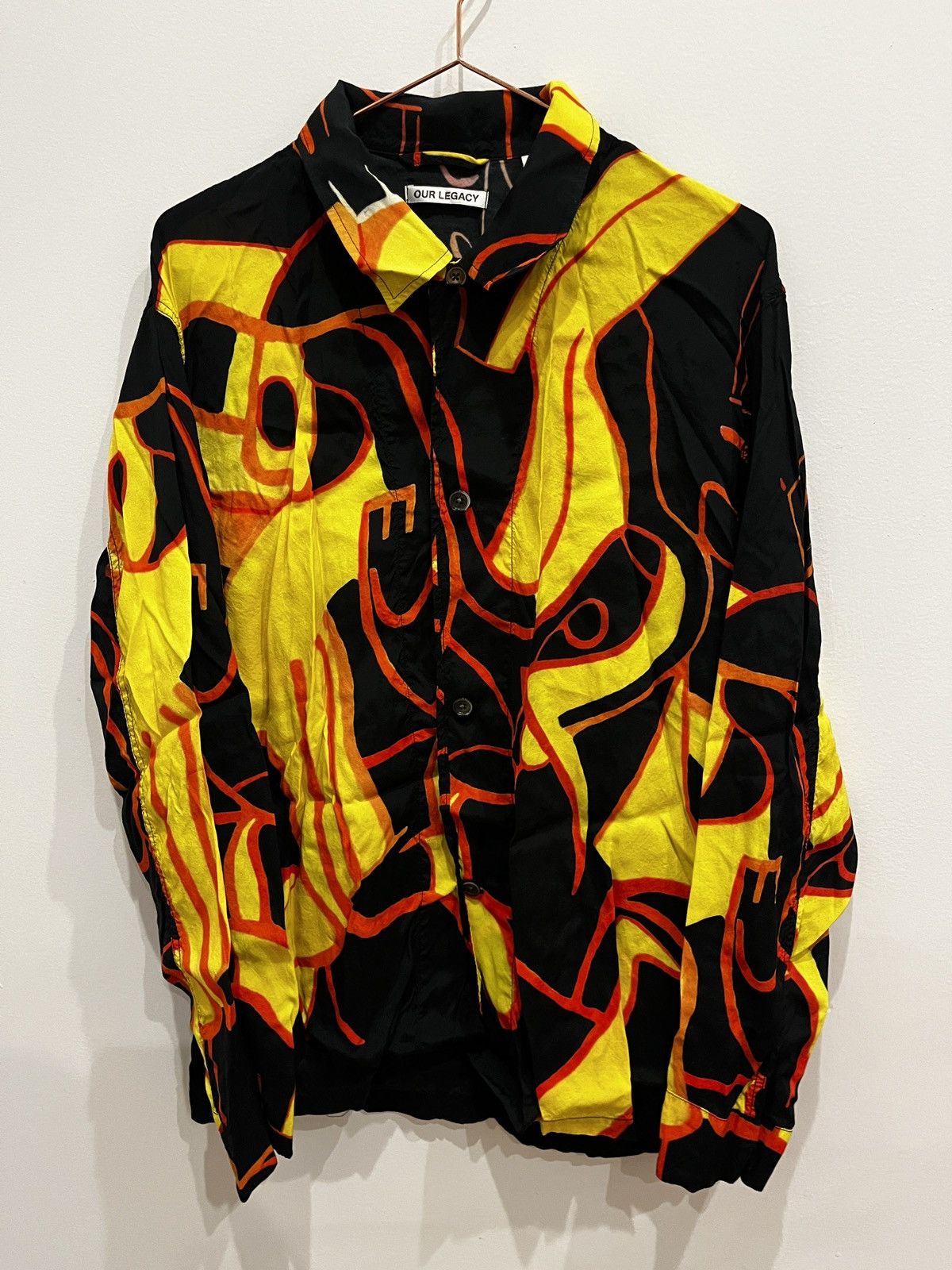 Our Legacy Silk Abstract Long Sleeve Shirt (unisex)