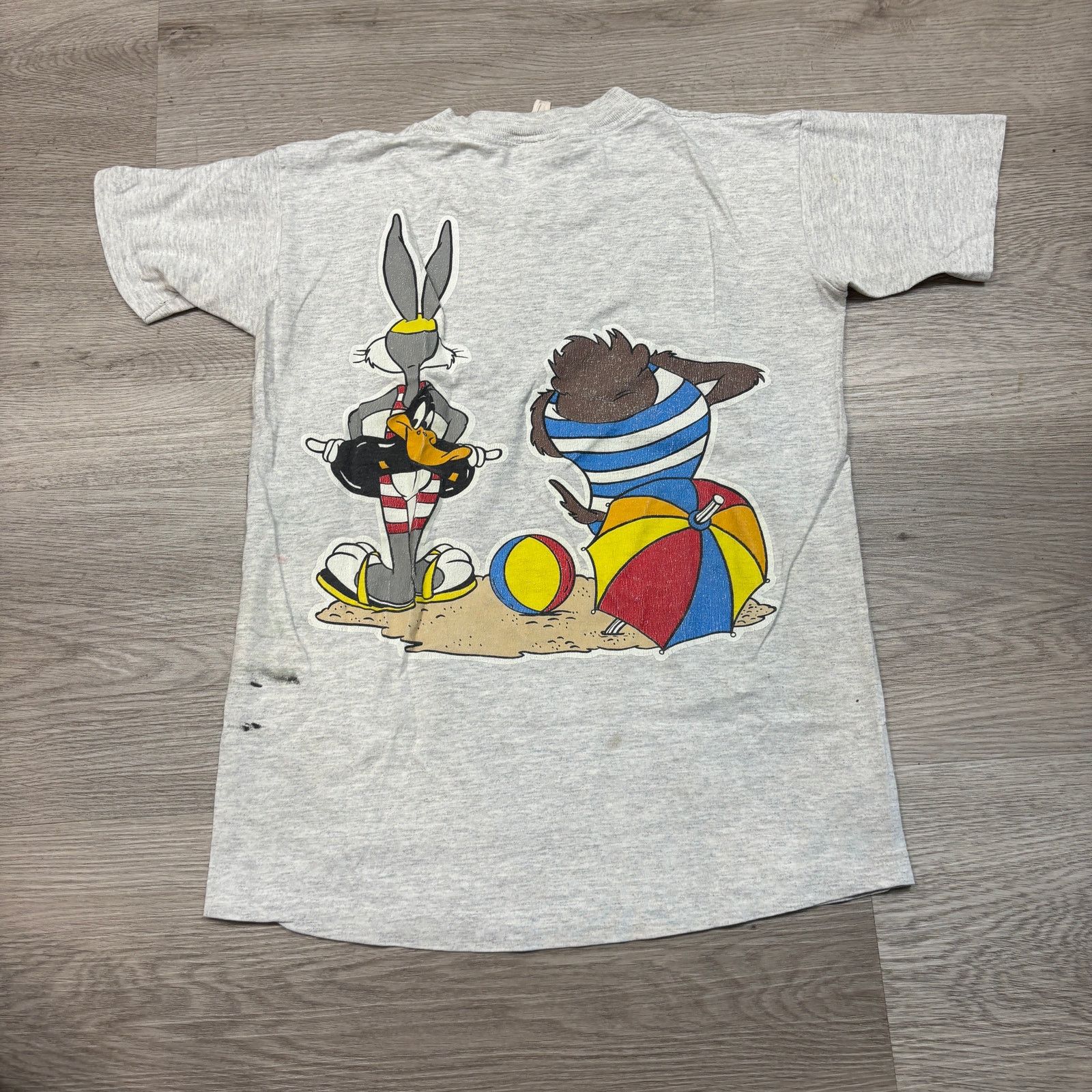 Vintage × Warner Bros VTG 90s Sun Sportswear Bugs Tazmanian Devil Beach Shirt XS Size XS / US 0-2 / IT 36-38 - 3 Thumbnail
