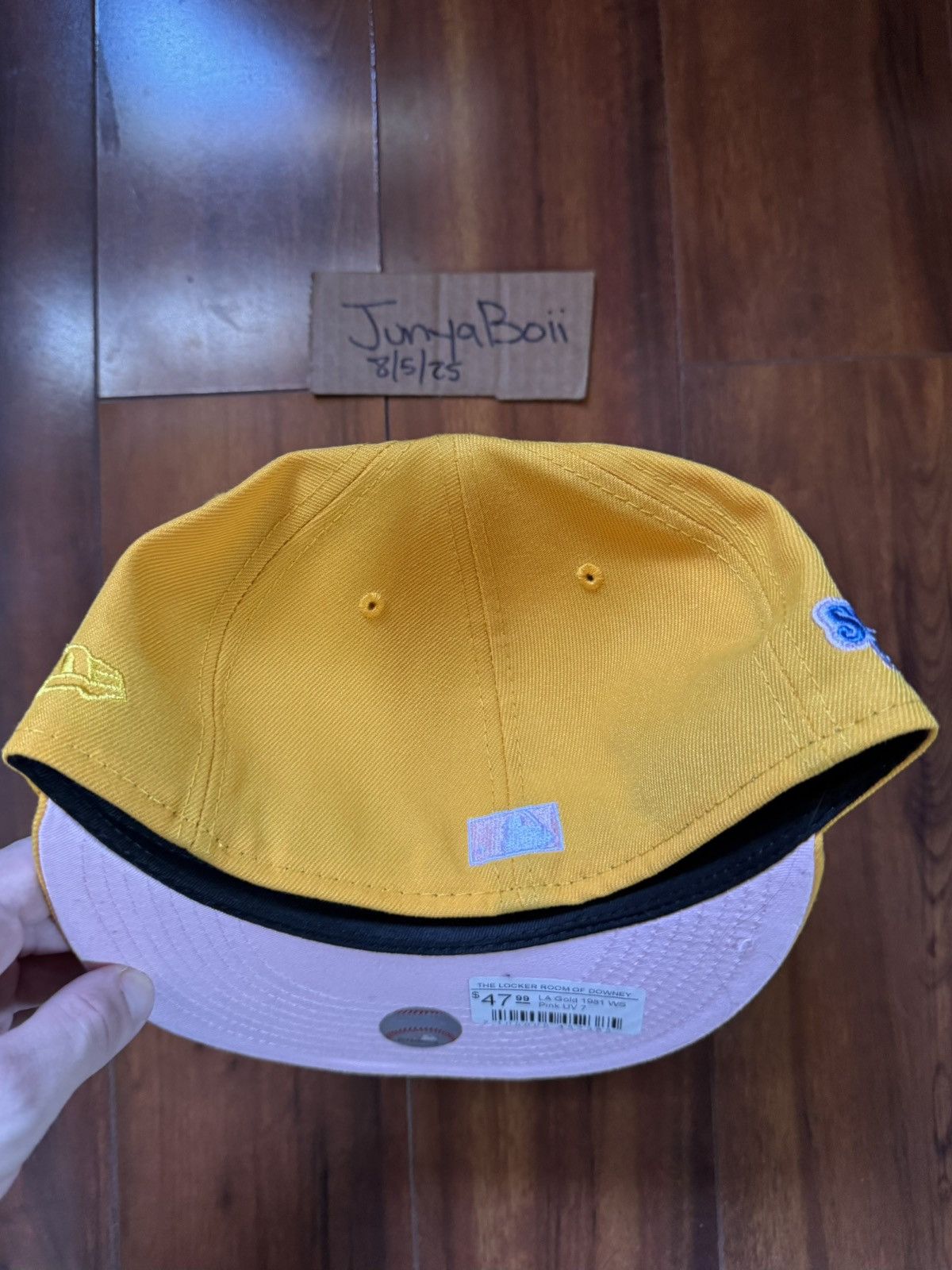 Hat Club Size 7 LA Dodgers 1998 World Series Pink Lemonade Fitted Size ONE SIZE - 4 Thumbnail