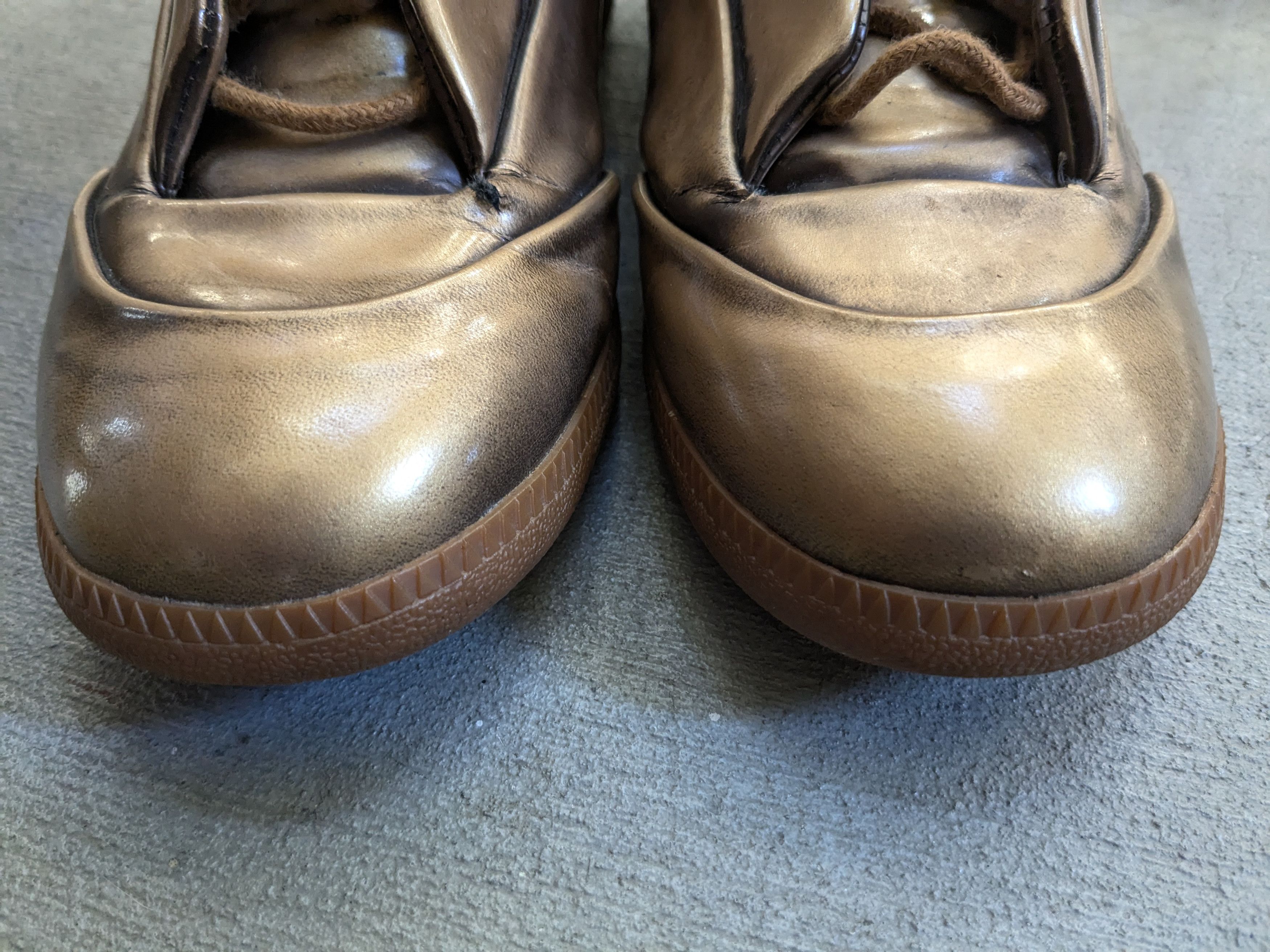 Maison Margiela Maison Margiela Future Gold 10 43 High Tops Leather Gum Size US 10 / EU 43 - 2 Thumbnail