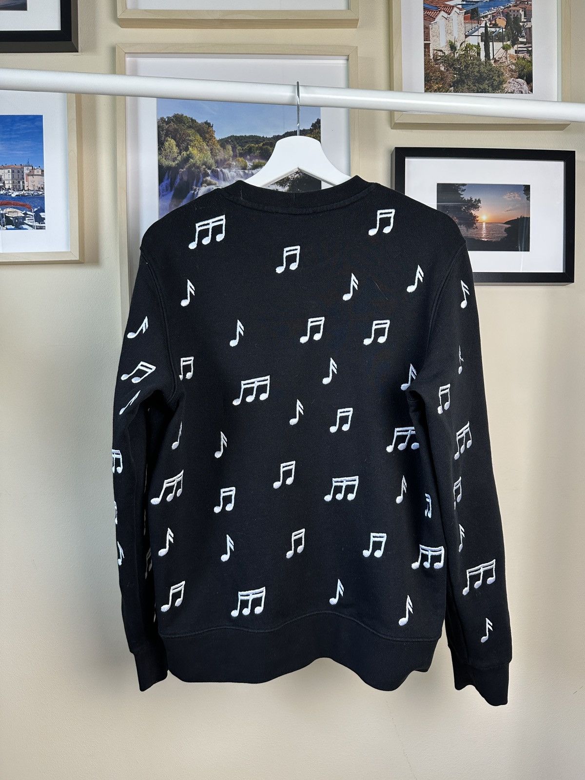 Sandro Black note sweatshirt Sandro Paris Size US M / EU 48-50 / 2 - 2 Thumbnail