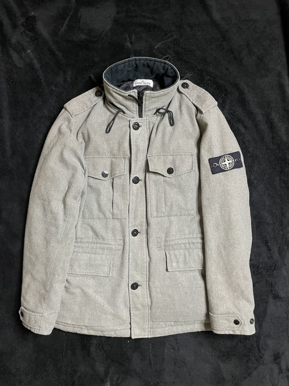 Stone Island Stone Island Ice Jacket Wool Blend Grey 2014 Size L Size US L / EU 52-54 / 3 - 2 Thumbnail