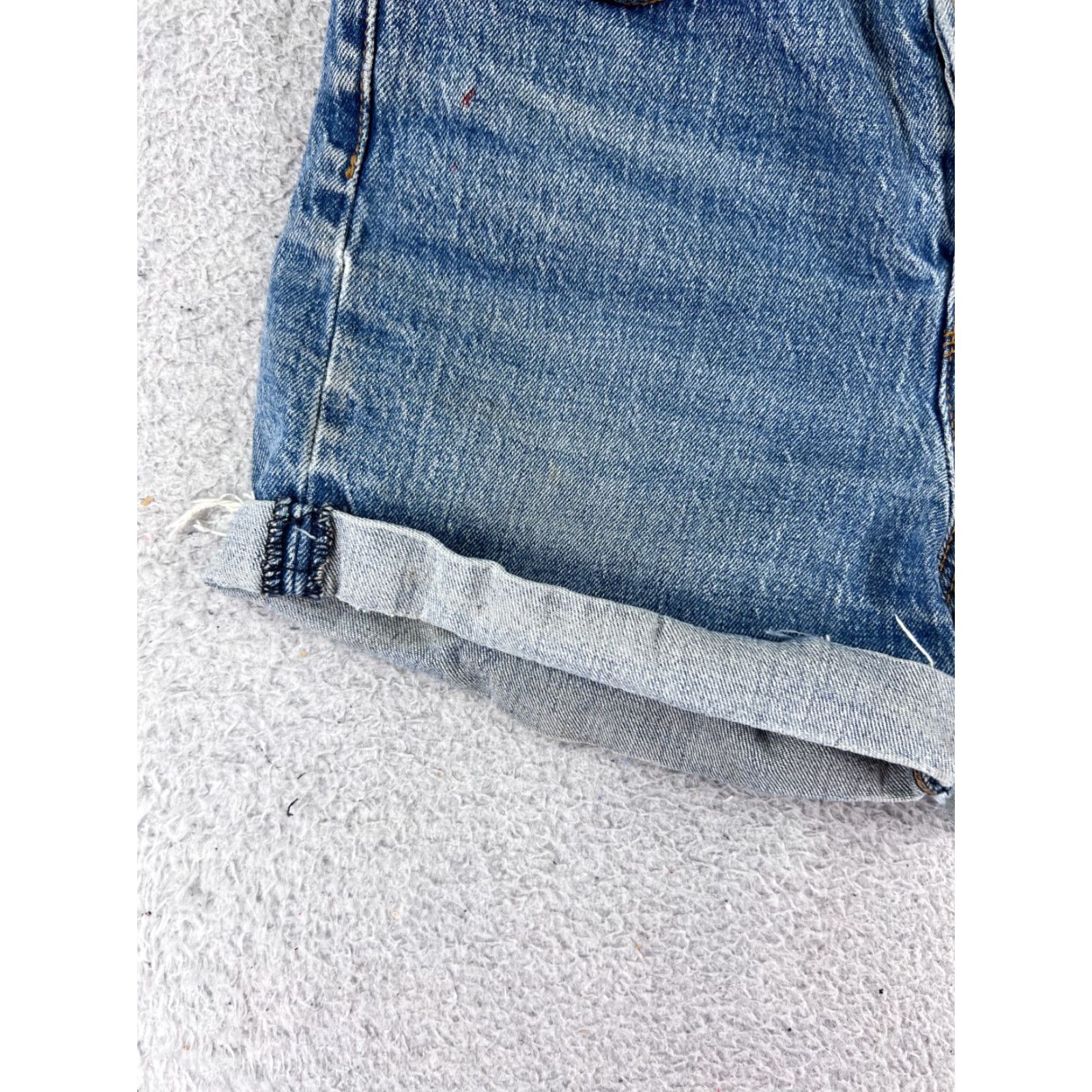 Levi's VINTAGE LEvis Shorts Womens 27 Blue Denim Jean Cutoff Premium Big E Button Wedgie 24x3 Size 27" / US 4 / IT 40 - 3 Thumbnail