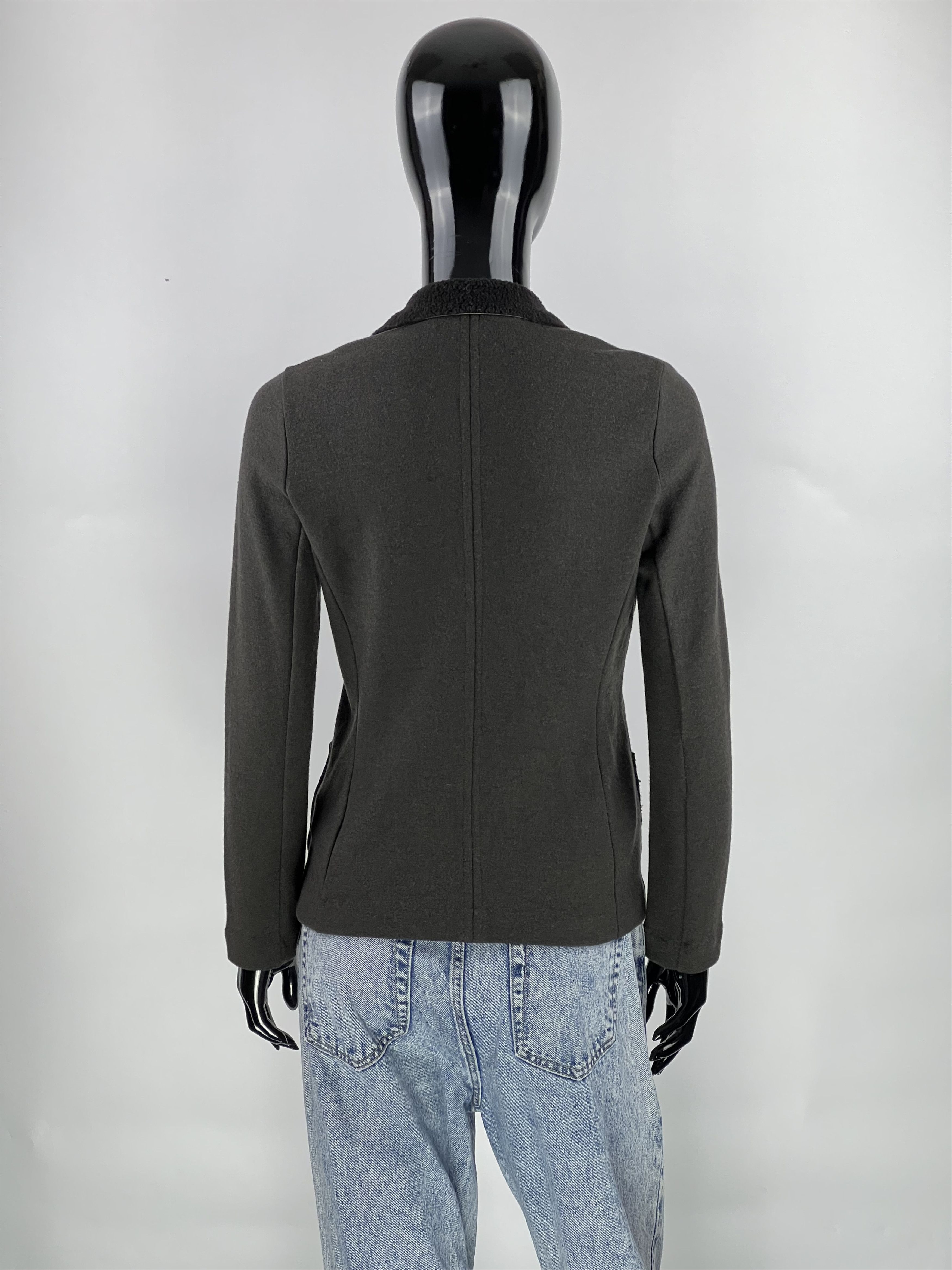 MAJESTIC FILATURES Majestic Filatures Wool Leather Blazer Jacket Size 1(XS/S) Size S / US 4 / IT 40 - 3 Thumbnail