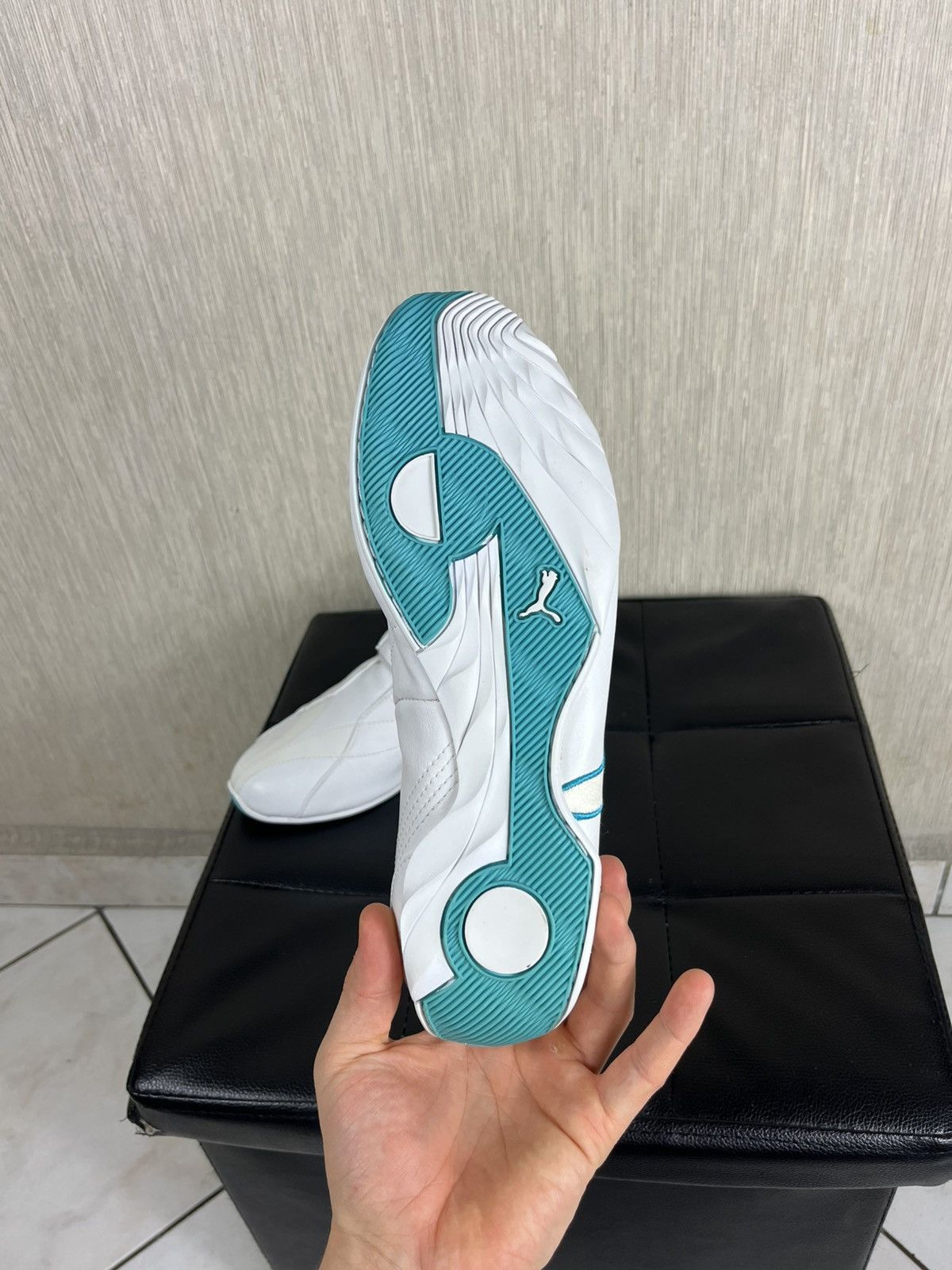 Puma × Vintage Vintage Puma y2k leather velcro shoes low sneakers speed cat Size US 8.5 / EU 41-42 - 14 Thumbnail