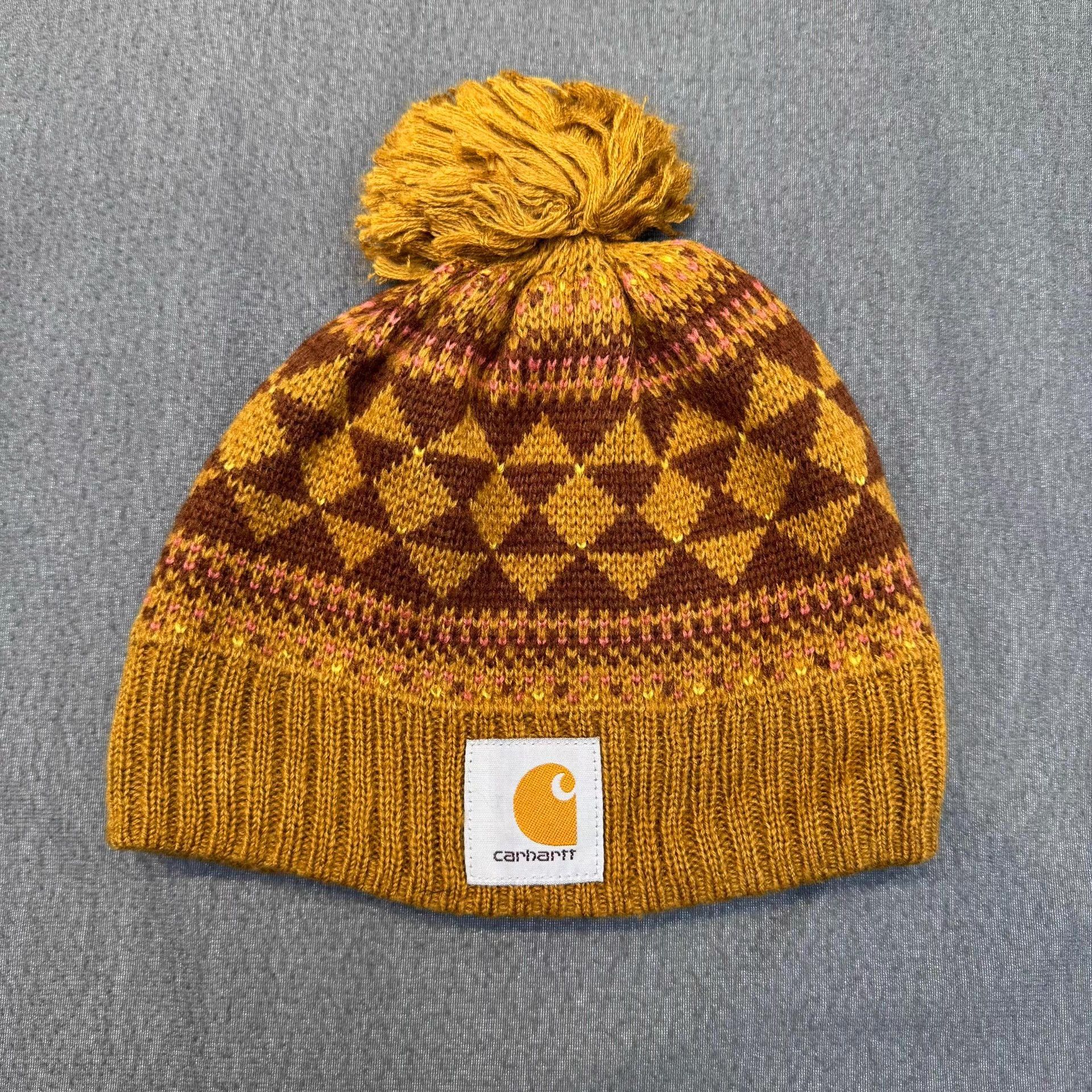 Carhartt Carhartt knit beanie, winter hat, pom-pom hat Q5 Size ONE SIZE - 1 Thumbnail