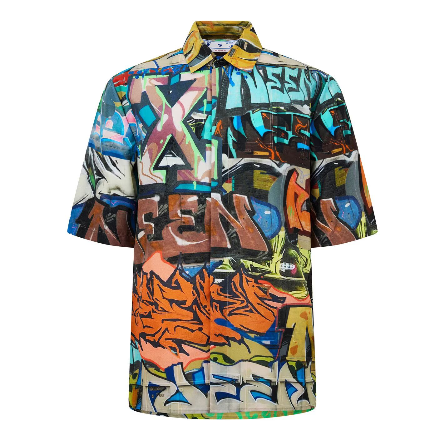 Off-White o1g2r1mq0326 Neen Graffiti Shirt in Multicolor Size US S / EU 44-46 / 1 - 1 Thumbnail