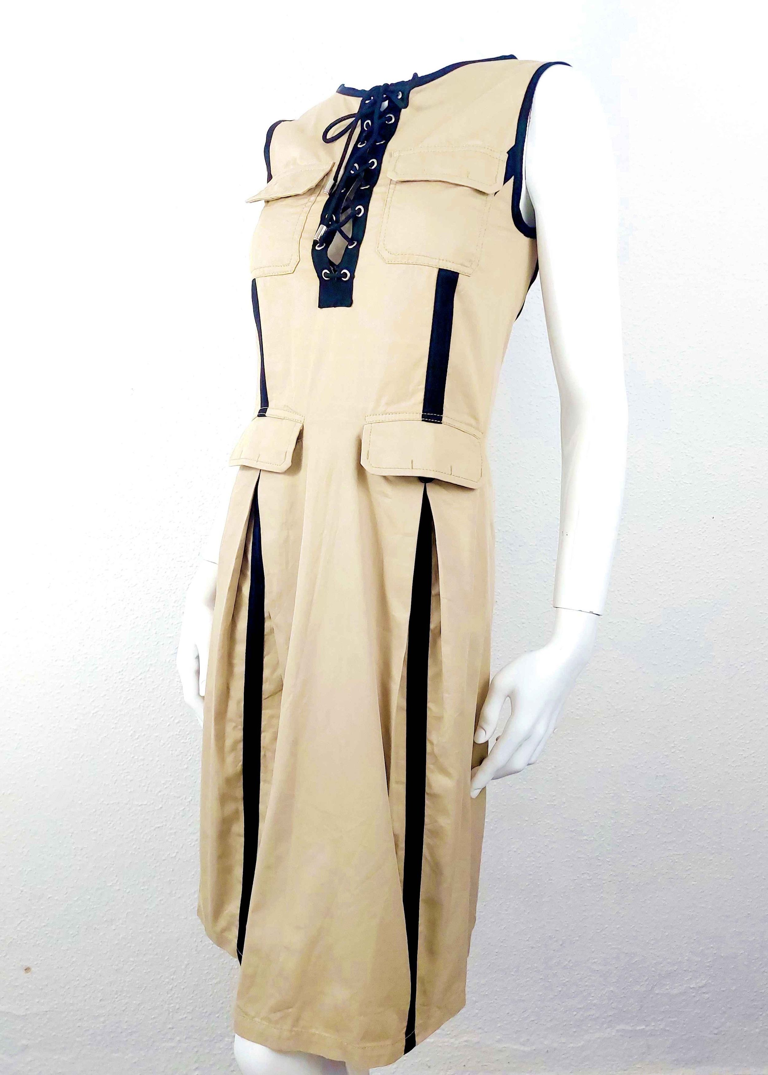 Dolce & Gabbana Dolce Gabbana Cargo Safari Military Bondage Corset Dress Size S / US 4 / IT 40 - 3 Thumbnail