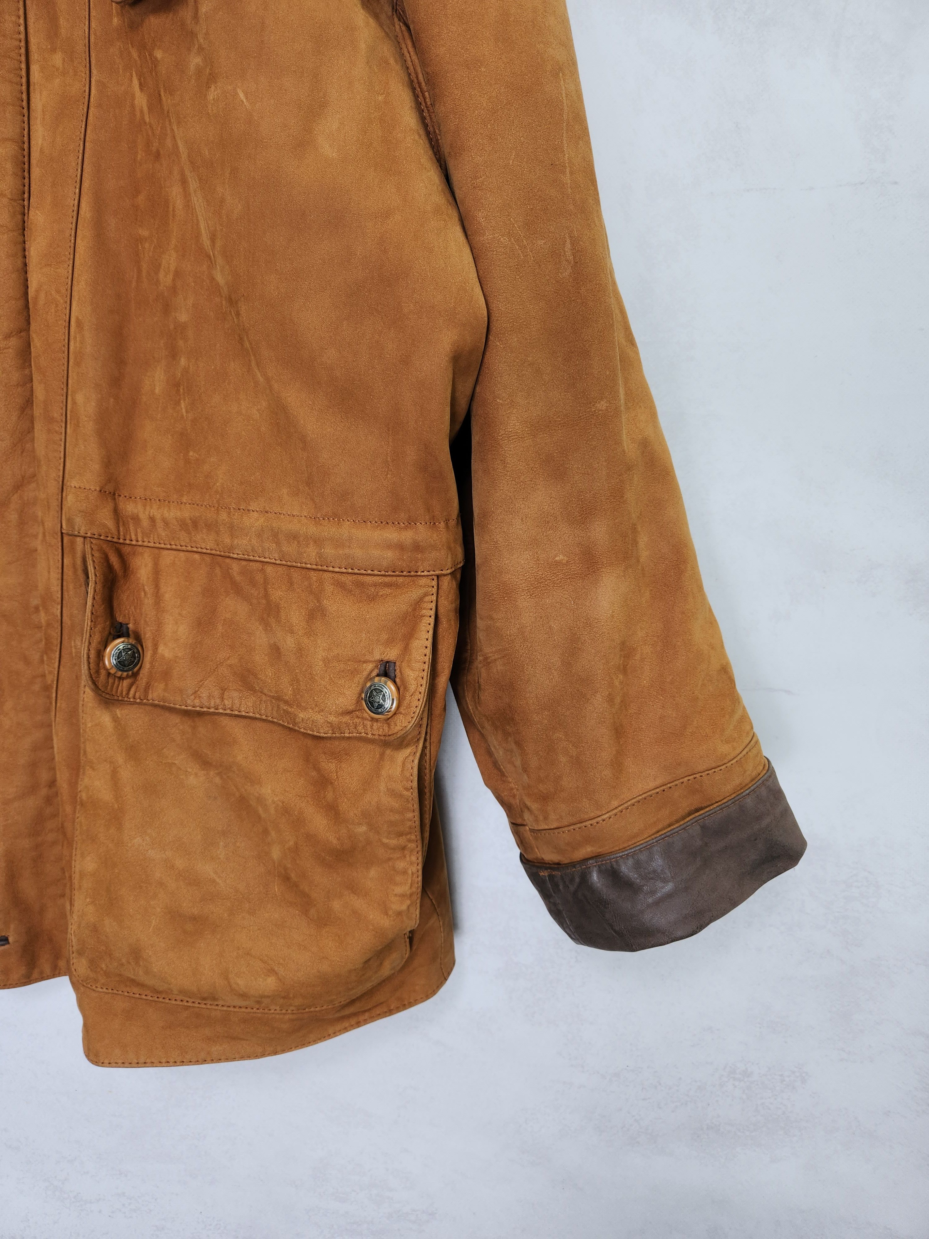 Fjallraven Rare Vintage 80s Fjallraven Fjällräven leather brown jacket Size US XL / EU 56 / 4 - 3 Thumbnail