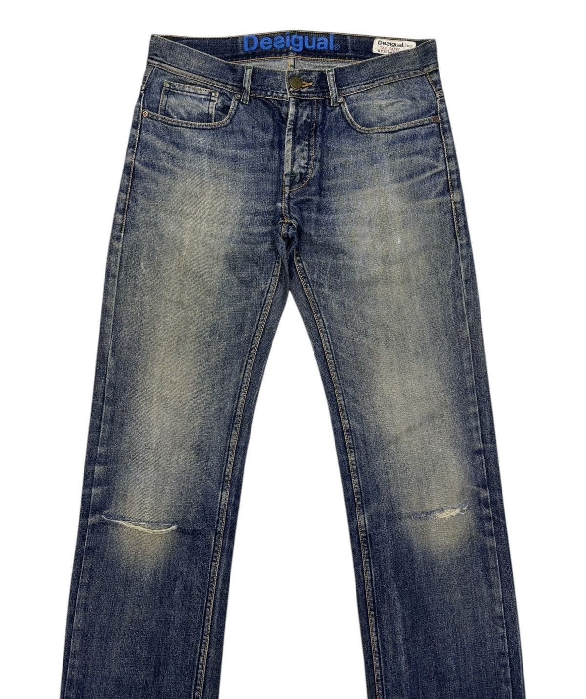 Desigual × Hysteric Glamour × If Six Was Nine 🔥DESIGUAL SLIM DISTRESSED DENIM JEANS ROCKSTAR DENIM Size US 31 - 5 Thumbnail