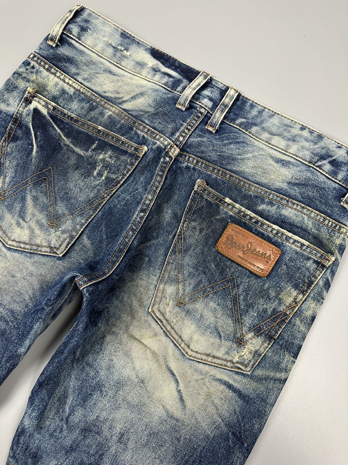 Japanese Brand Vintage Distressed DPSR Acid Washed Denim Size US 33 - 9 Thumbnail