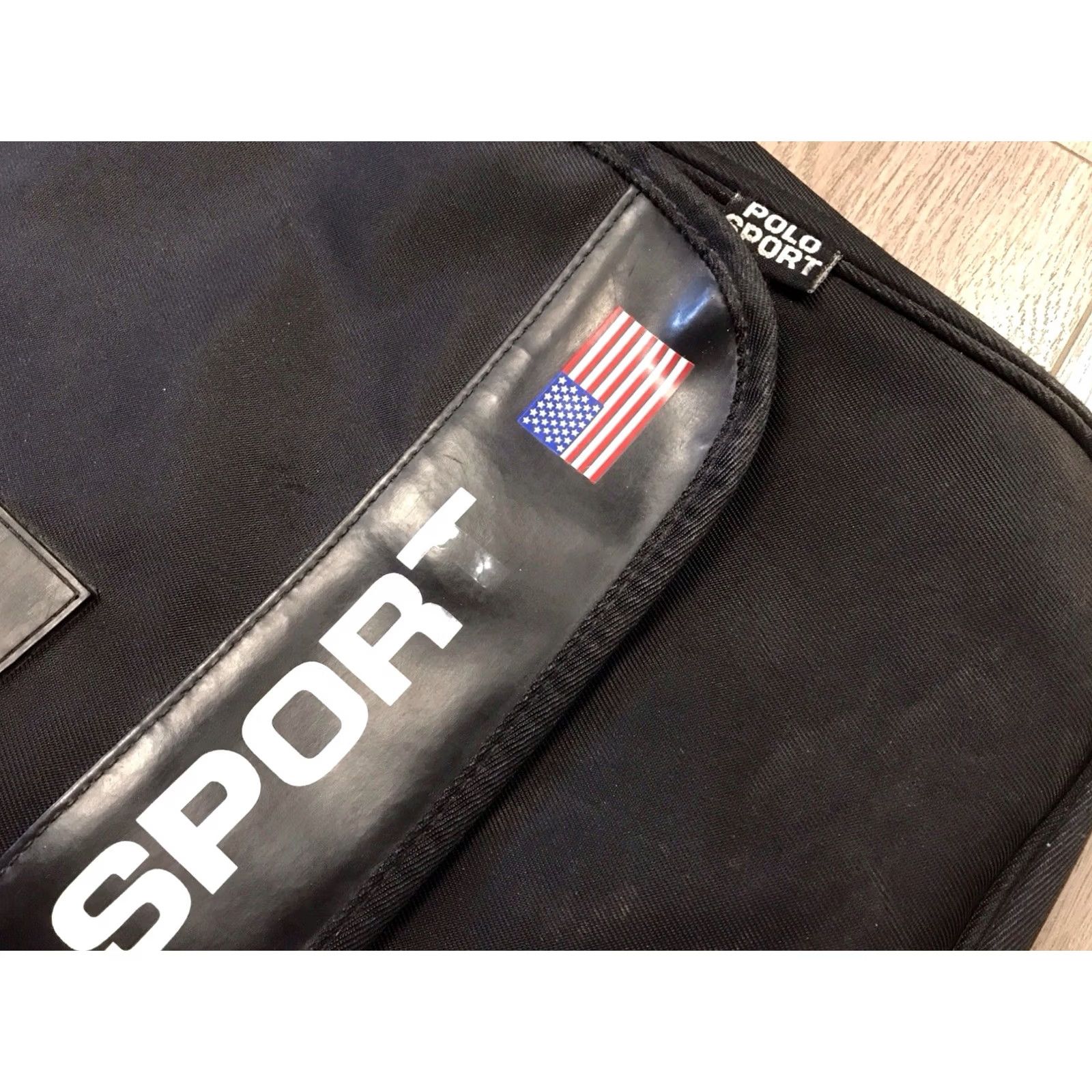 Ralph Lauren VINTAGE Ralph Lauren Polo Sport Shoulder Bag Crossbody Messenger Bag Black 17x13 Men Medium Polyester Zip Adjustable Strap Pockets 90s Sports Theme Size US M / EU 48-50 / 2 - 5 Thumbnail
