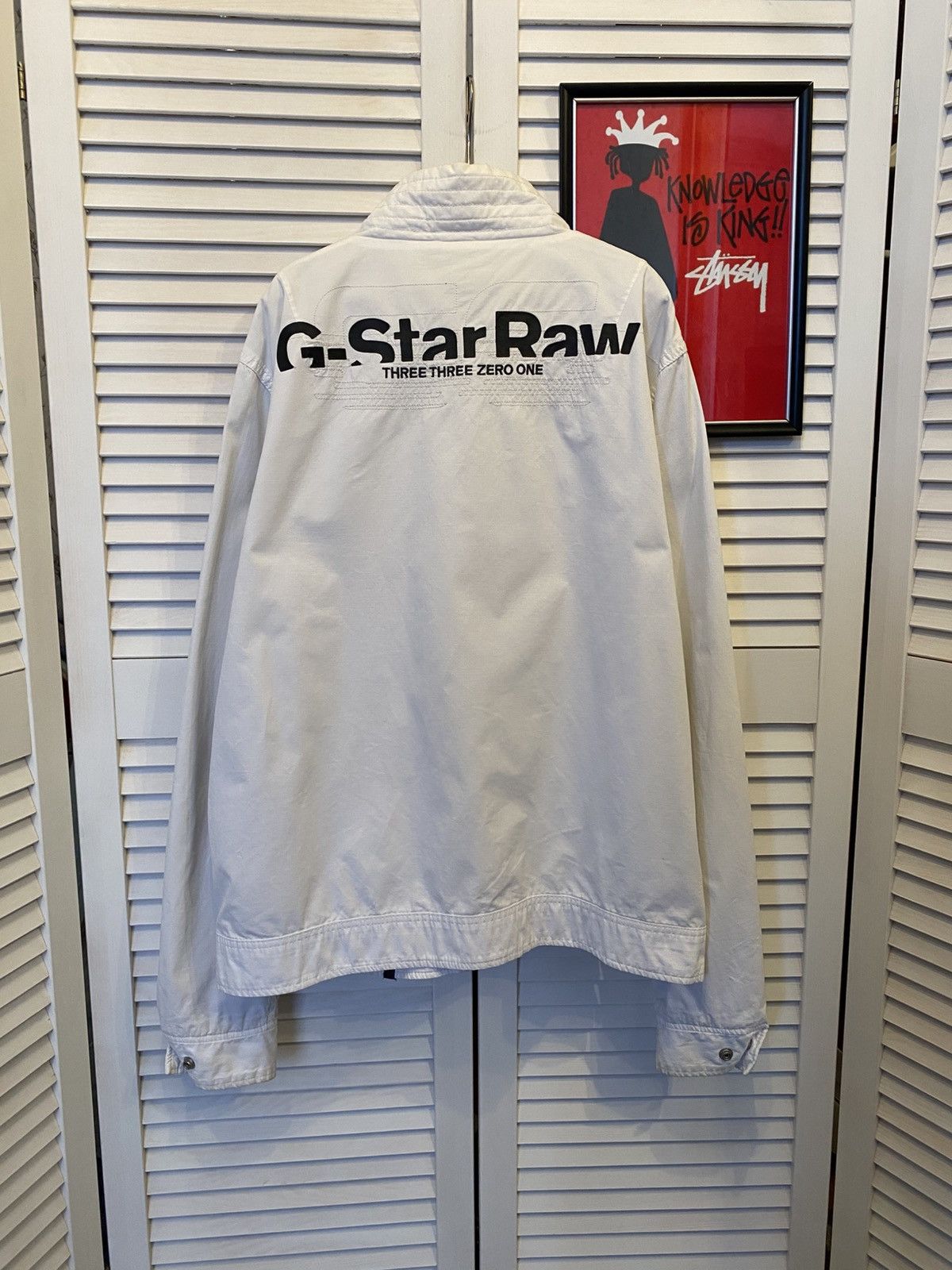 G-Star Vintage Bomber Jacket J-Star Raw Button Zip Casual Style Size US XL / EU 56 / 4 - 1 Thumbnail