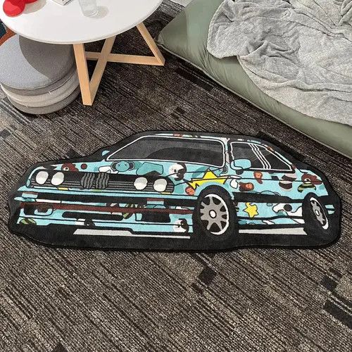 VIBE ⚡️Special-shaped Carpet Rug y2k BMW pattern car Size ONE SIZE - 3 Thumbnail