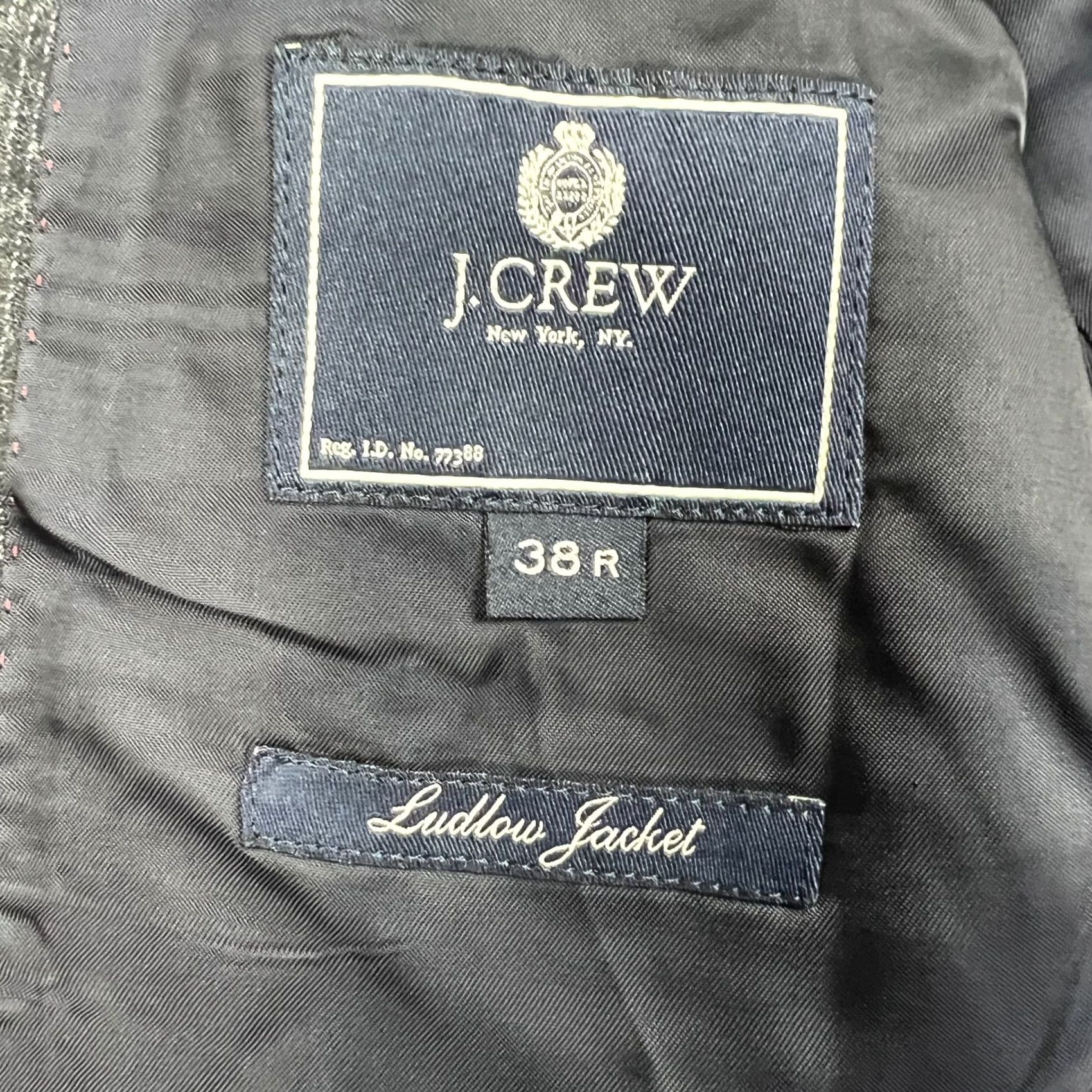 J.Crew J Crew Ludlow Wool Sport Coat Blazer Mens 38R Grey Suit Jacket Two Button Size 38R - 4 Thumbnail