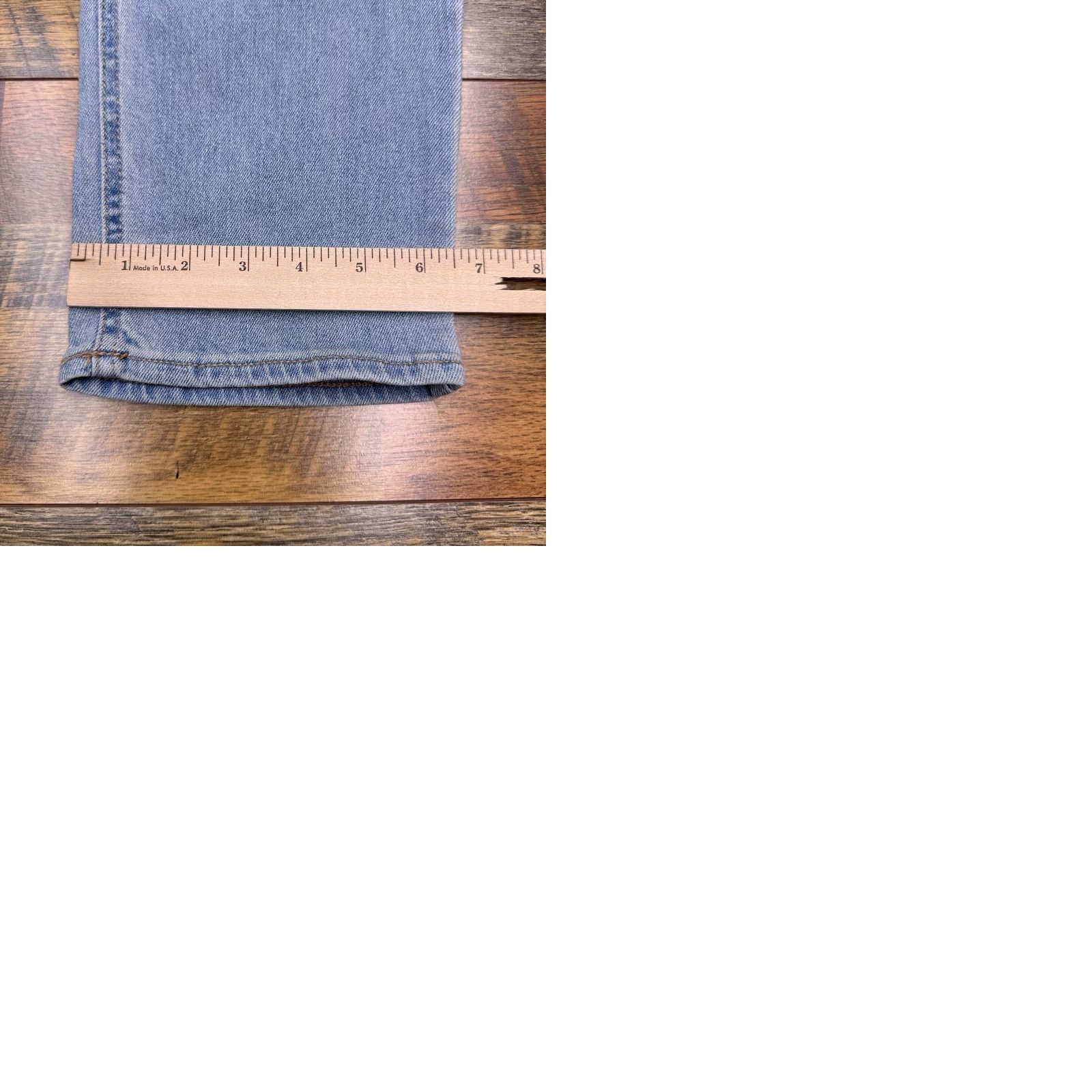 Old Navy Old Navy Jeans Womens 10 High Rise Stretch Straight Denim 5-Pocket Zip Button Cotton Blend Light Wash Blue Size 32" / US 10 / IT 46 - 9 Thumbnail