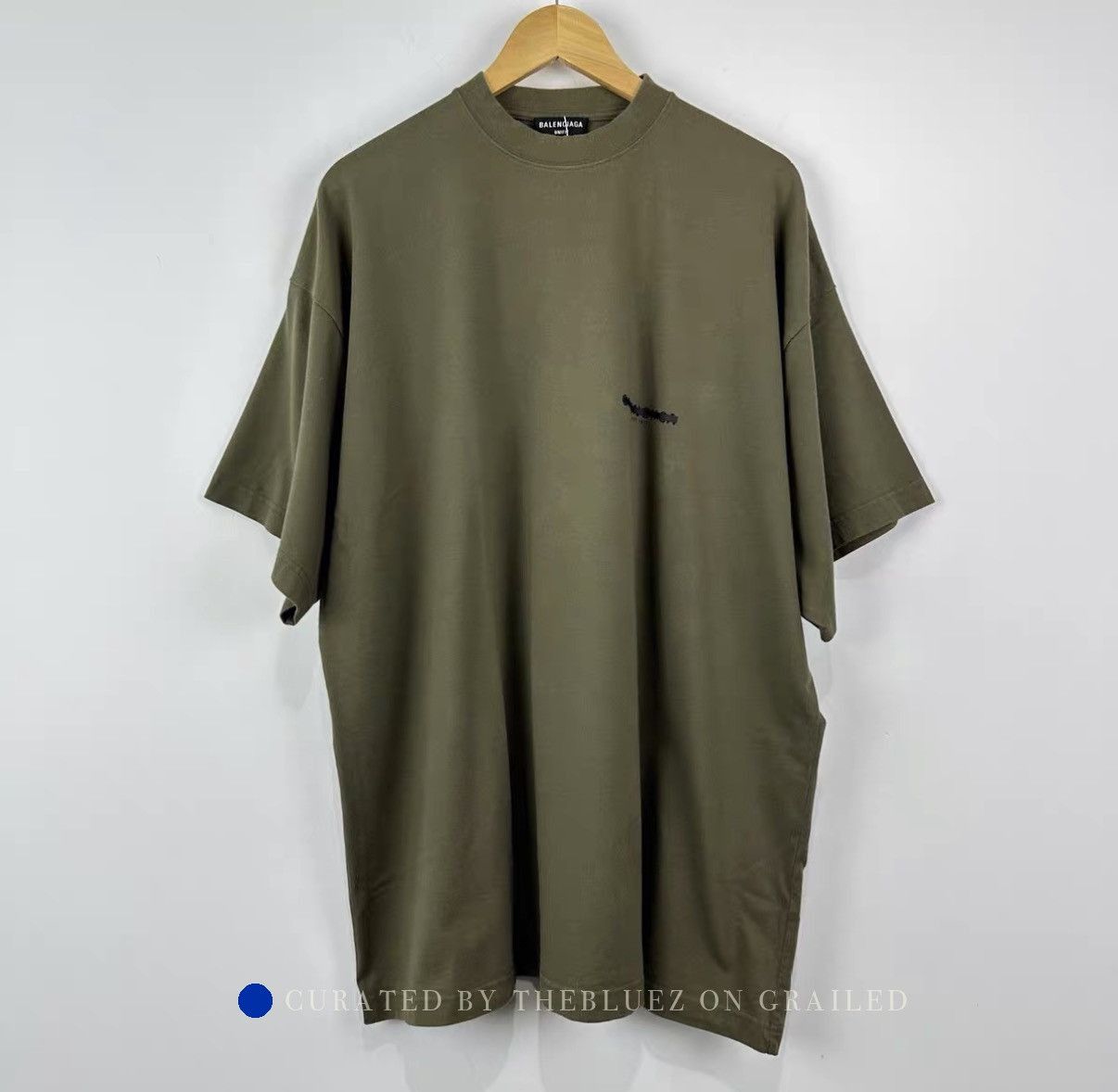 Balenciaga Green Graphic Short Sleeve Tee Size US L / EU 52-54 / 3 - 1 Thumbnail