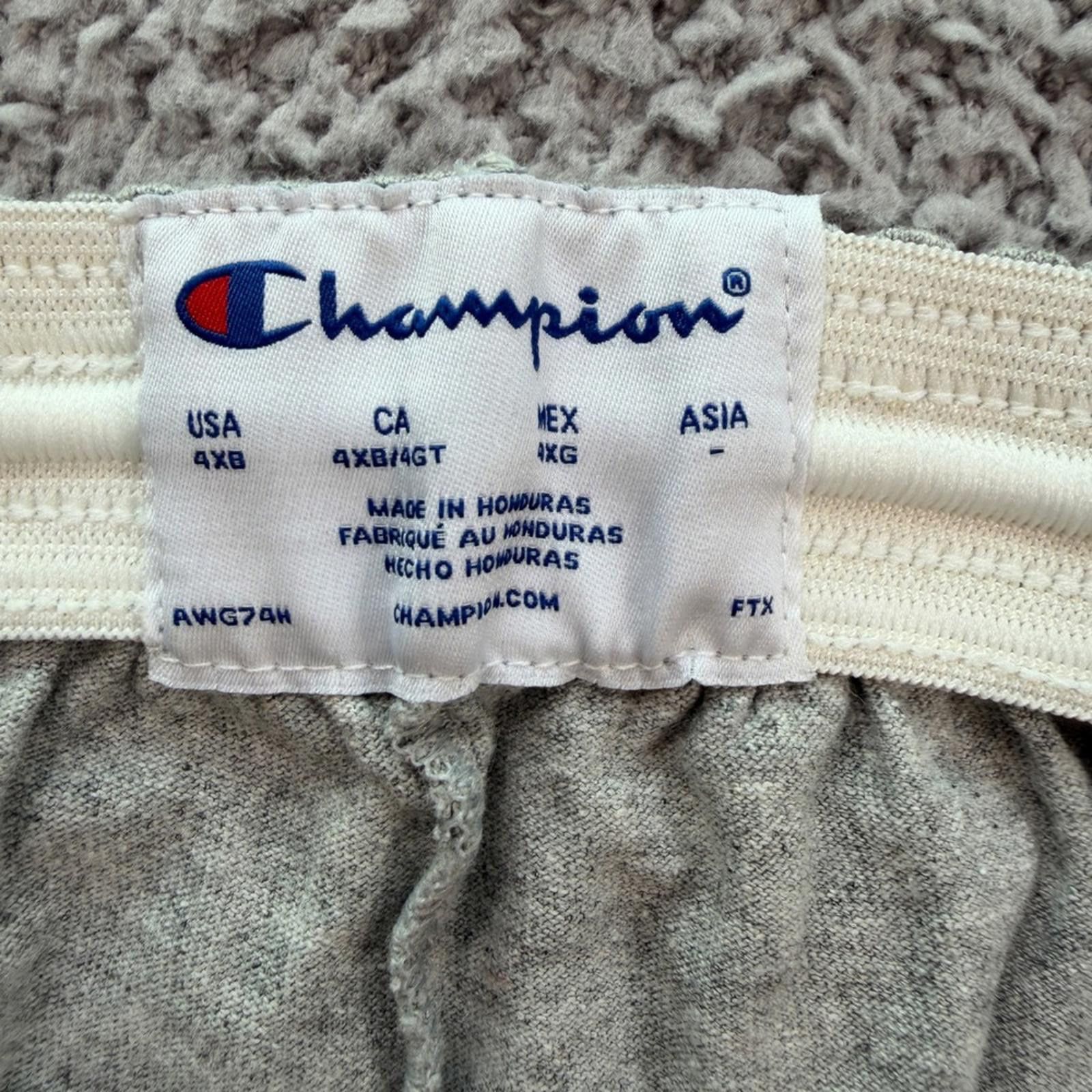 Champion Champion Mens 4XB Heather Gray Jersey Athletic Shorts Size US 44 / EU 60 - 3 Thumbnail