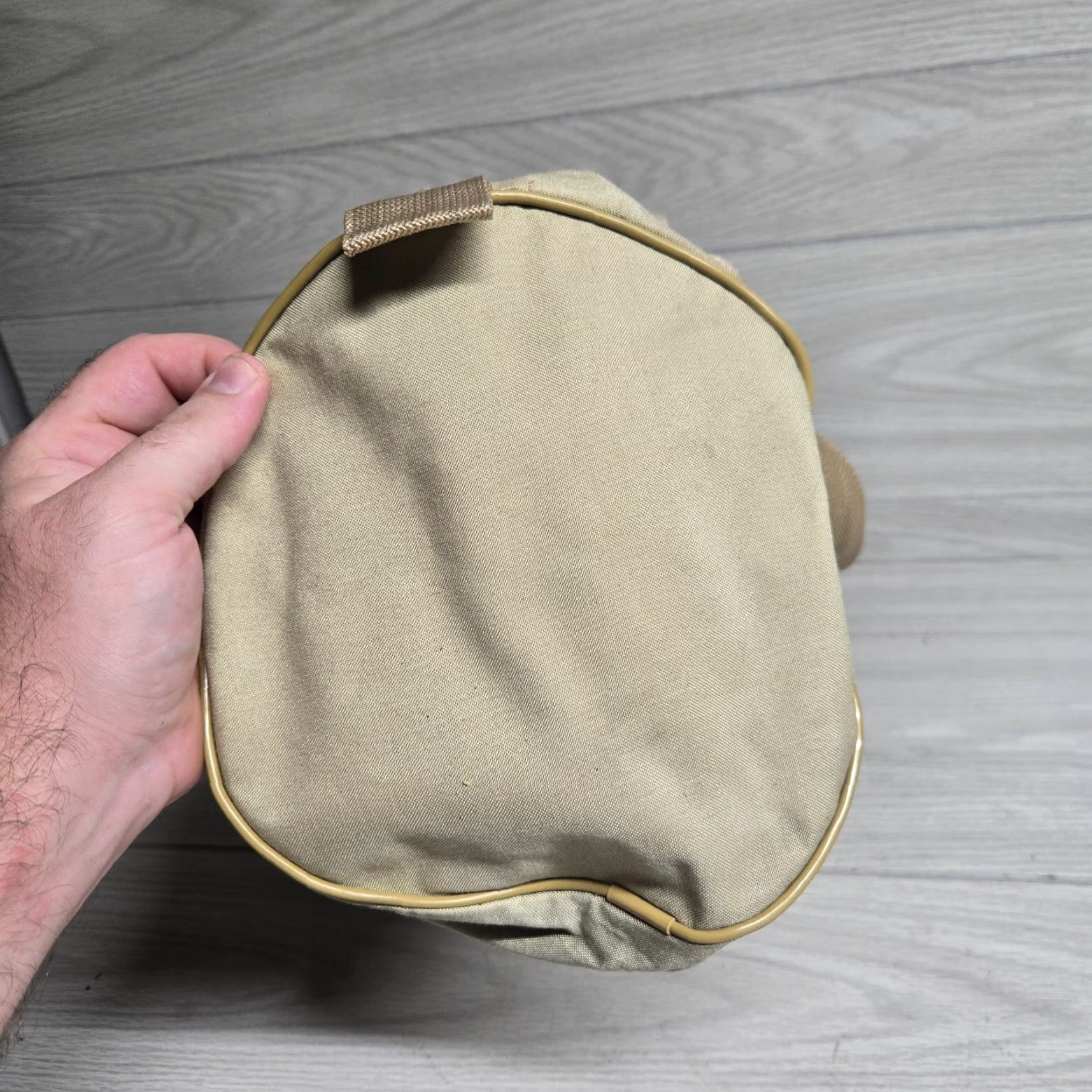 Vintage USA Beige Nylon Duffle Bag Unisex Adult Gym Camping Size ONE SIZE - 2 Thumbnail
