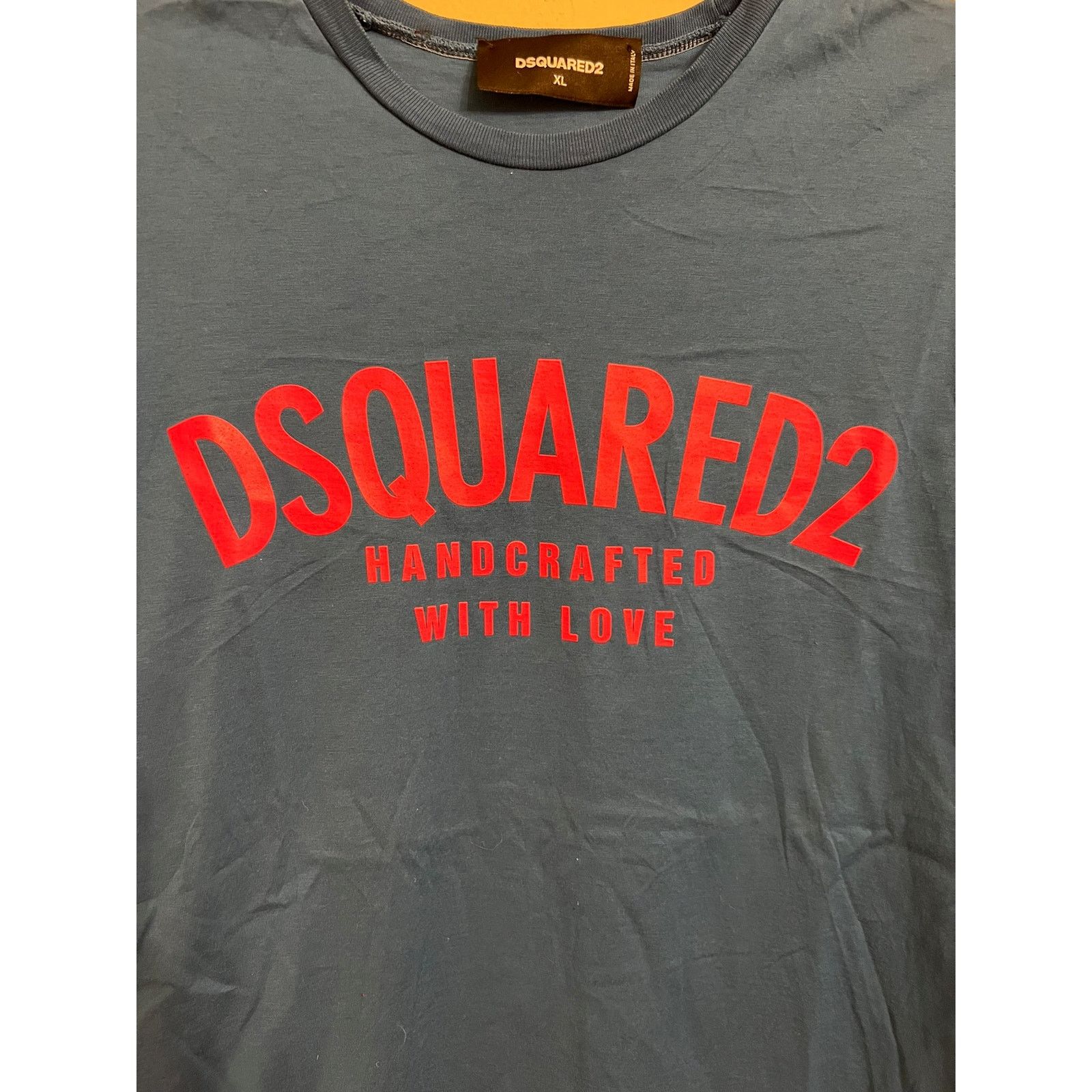 Dsquared2 DSQUARED2 Blue T-Shirt “Handcrafted With Love” Size XL Size US XL / EU 56 / 4 - 2 Thumbnail