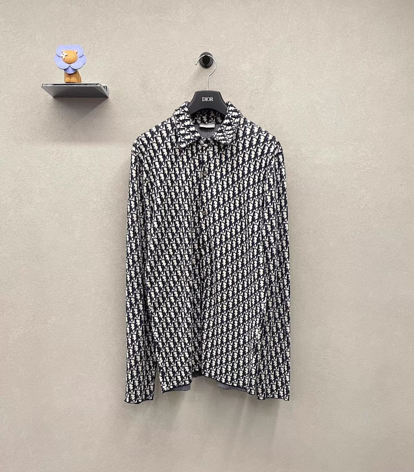 Dior Black Patterned Long-Sleeve Button-Up Shirt Size S Size US S / EU 44-46 / 1 - 1 Thumbnail