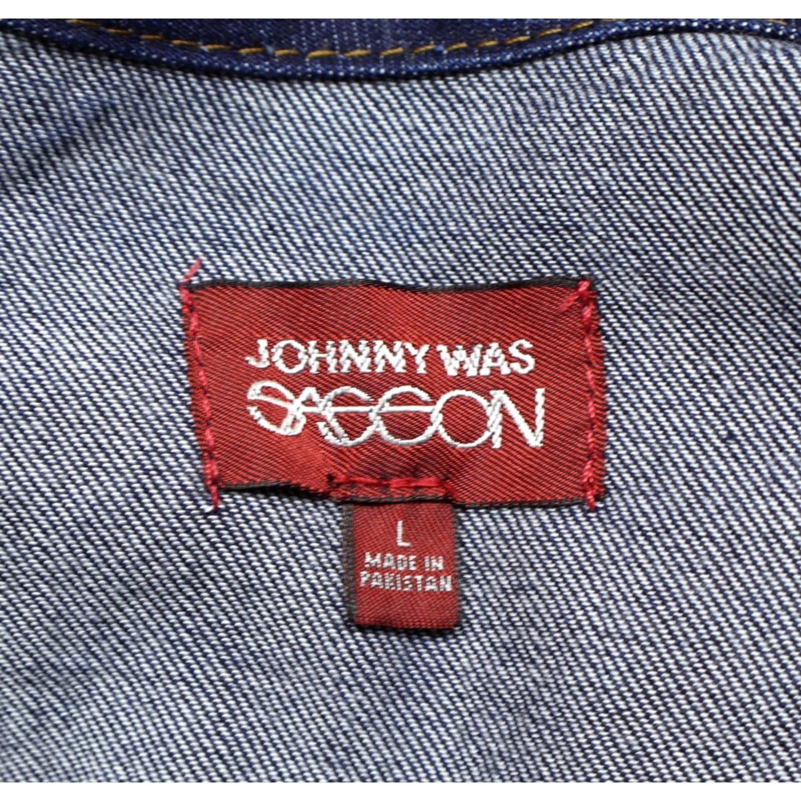 Johnny Was Johnny Was Jacket Denim Blue Sz L Womens Casual Basic Jacket Button Cuff Pockets All Seasons Regular Sleeves Short Vintage: No Size L / US 10 / IT 46 - 4 Thumbnail