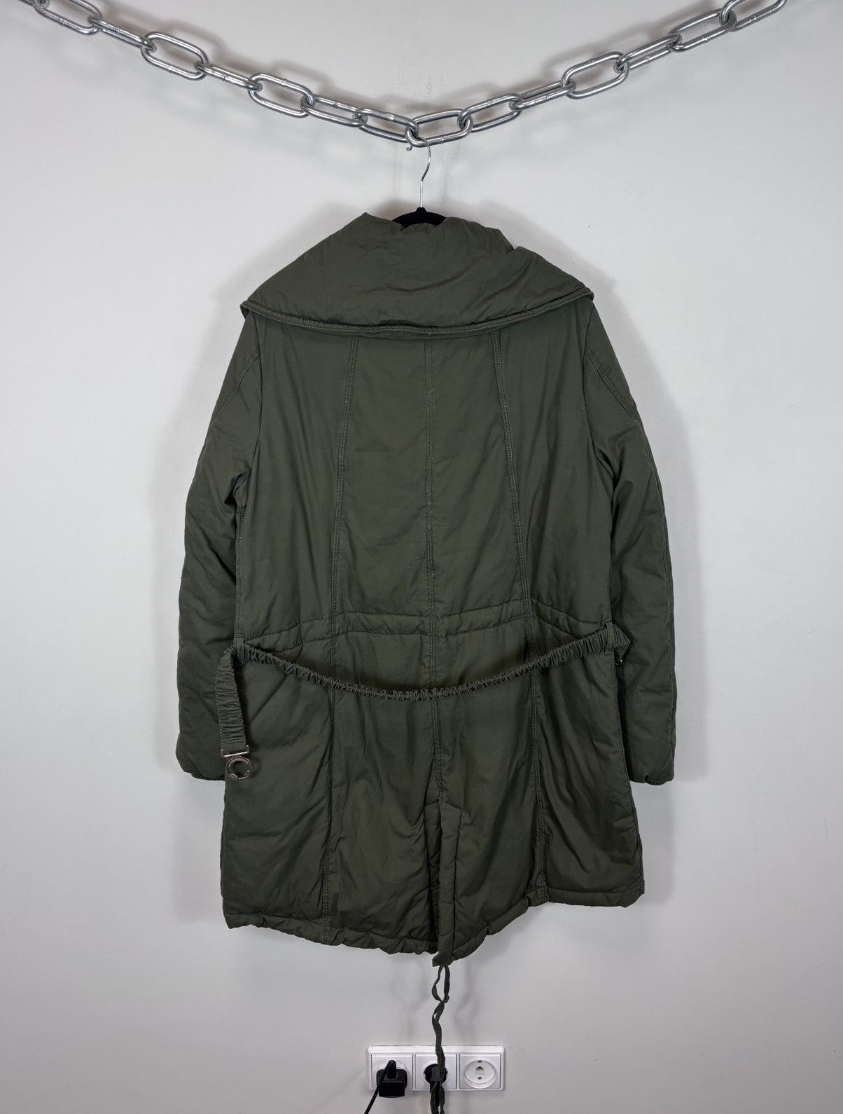 Miss Sixty Miss Sixty Women’s Olive Avant Garde Puffer Jacket Coat Size L / US 10 / IT 46 - 3 Thumbnail
