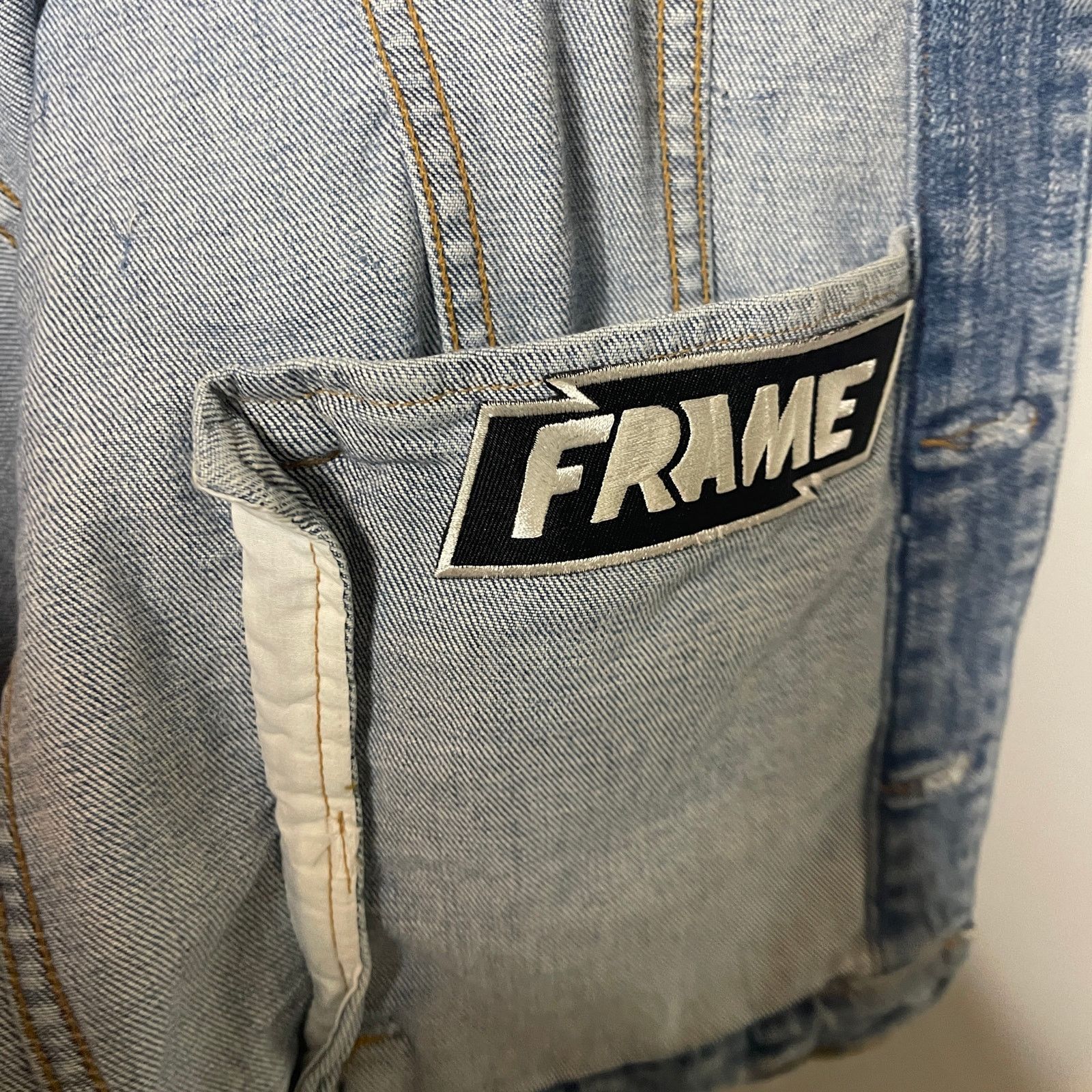Frame FRAME Denim Embroidered Patches Denim Jacket Sz S Size S / US 4 / IT 40 - 11 Thumbnail