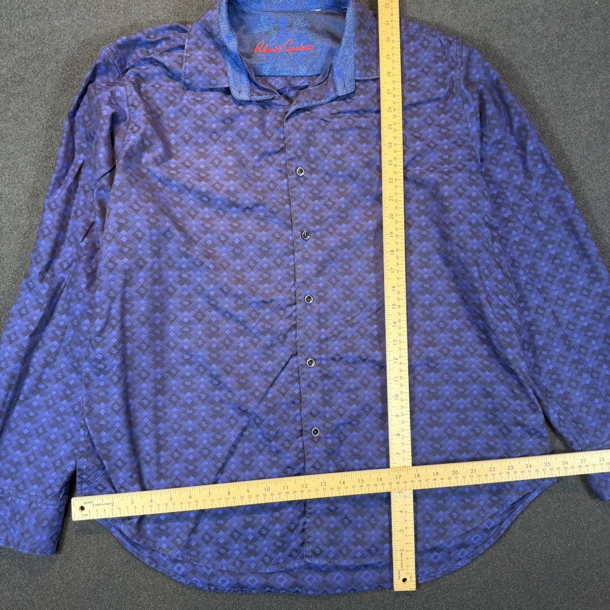 Robert Graham Robert Graham Shirt Mens Small/XS Blue Button Up Geometric Size US S / EU 44-46 / 1 - 3 Thumbnail