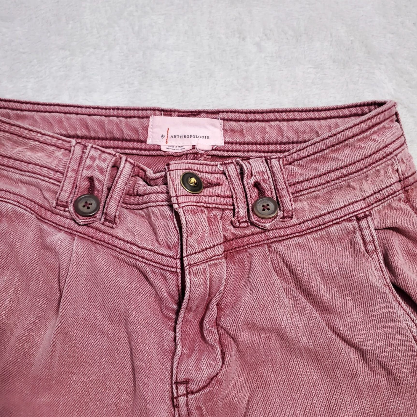 Anthropologie VINTAGE By Anthropologie Pants Womens 25 Raspberry Red High Rise Tapered OB1123915 Size 42" / US 20 - 4 Thumbnail