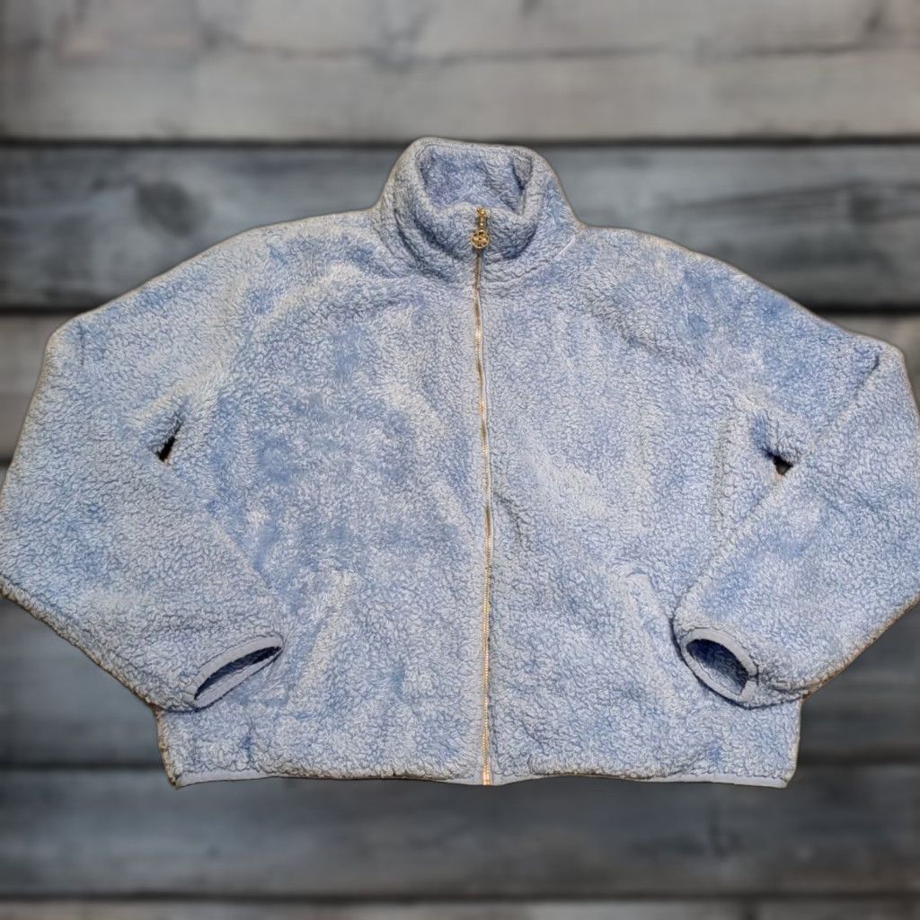 Lilly Pulitzer Lilly Pulitzer Jacket Ansel Fleece Sherpa Long Sleeve Full Zip Blue M Womens Regular Jacket Size M / US 6-8 / IT 42-44 - 1 Thumbnail