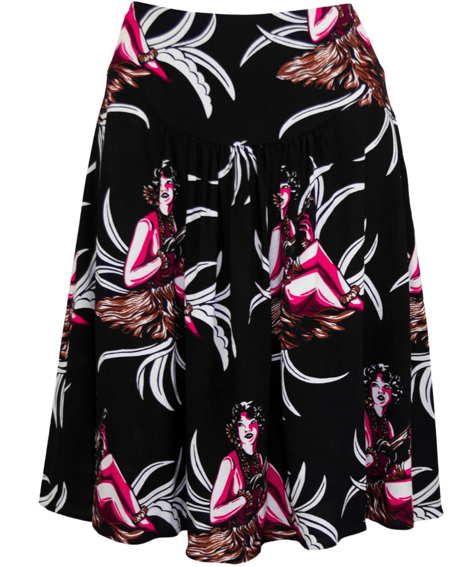 Prada PRADA HAWAIIAN HULA GIRL SPRING 2014 RUNWAY BLACK SKIRT IT40 Size 27" / US 4 / IT 40 - 2 Thumbnail