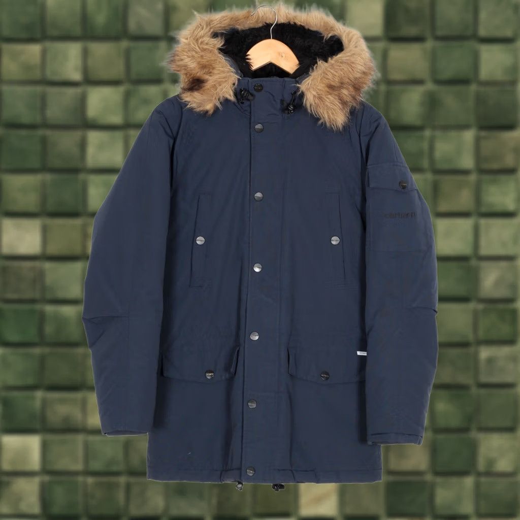 Carhartt Wip VINTAGE CARHARTT WIP W’ ANCHORAGE PARKA Jacket Women S Fur Hooded Winter MJ6287 Size S / US 4 / IT 40 - 1 Thumbnail