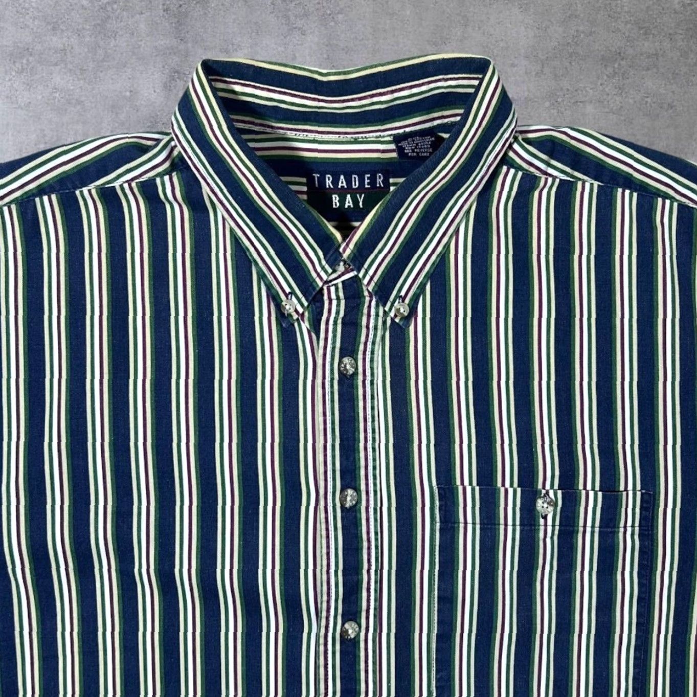 Vintage VINTAGE Trader Bay Colour Block Multi Striped Button-Up Long Sleeve Shirt XXL Mens Size US XXL / EU 58 / 5 - 3 Thumbnail