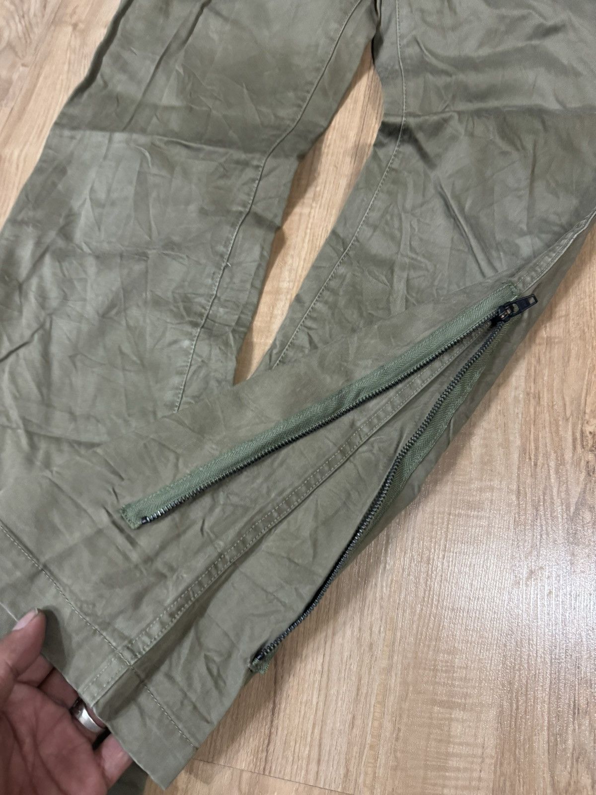 Japanese Brand RAWTUS ZIPPER LEG ARMY PANTS Size 29" - 2 Thumbnail