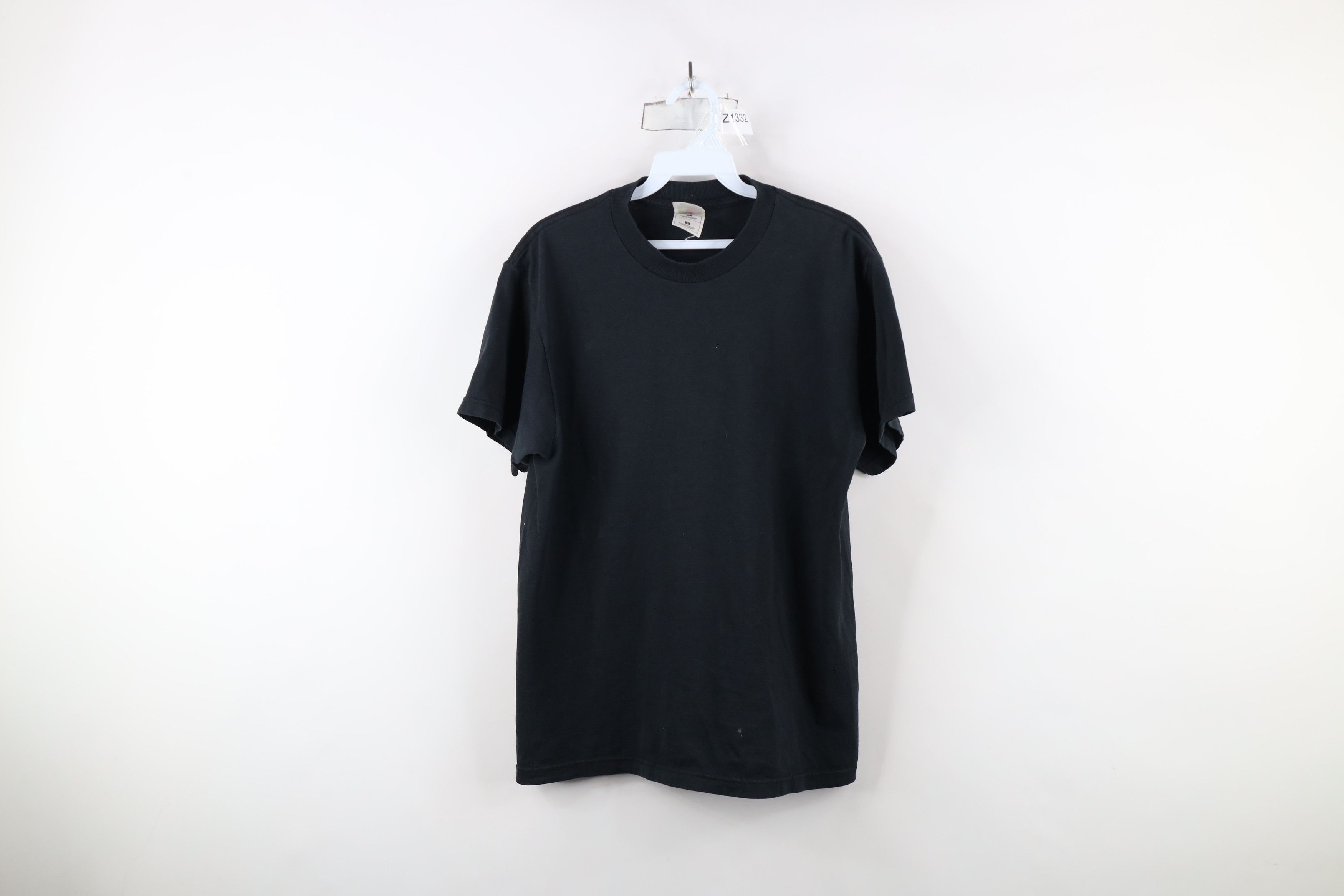 Vintage Vintage 90s Streetwear Blank Heavyweight T-Shirt Black Size US M / EU 48-50 / 2 - 1 Thumbnail