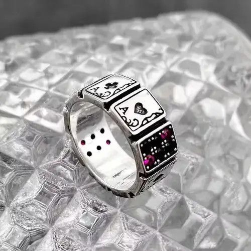 Other Ace Card Playing Poker Player Spades Hearts Ring Size ONE SIZE - 2 Thumbnail