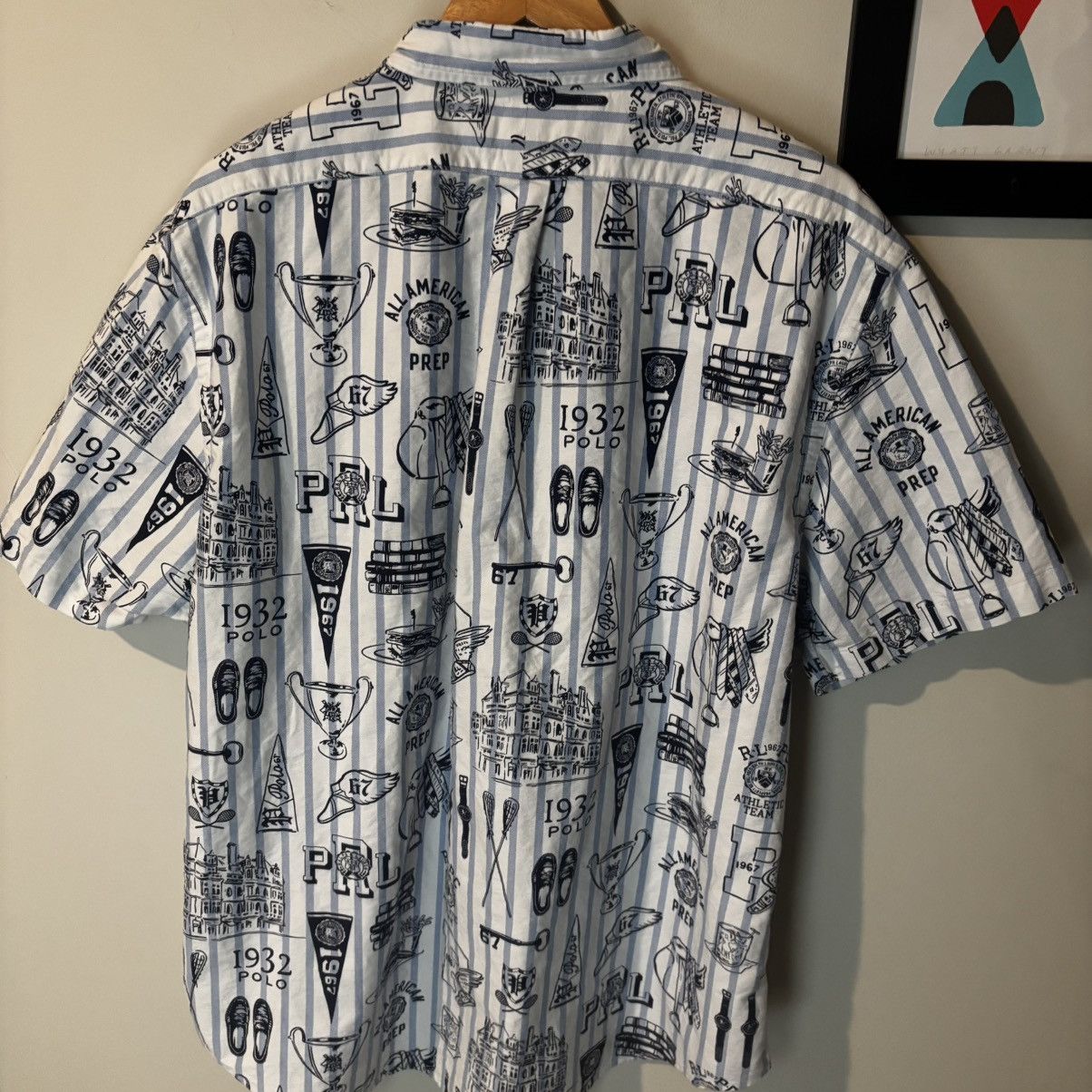 Polo Ralph Lauren Polo Ralph Lauren Pennant Flag Shirt Size US XXL / EU 58 / 5 - 4 Thumbnail