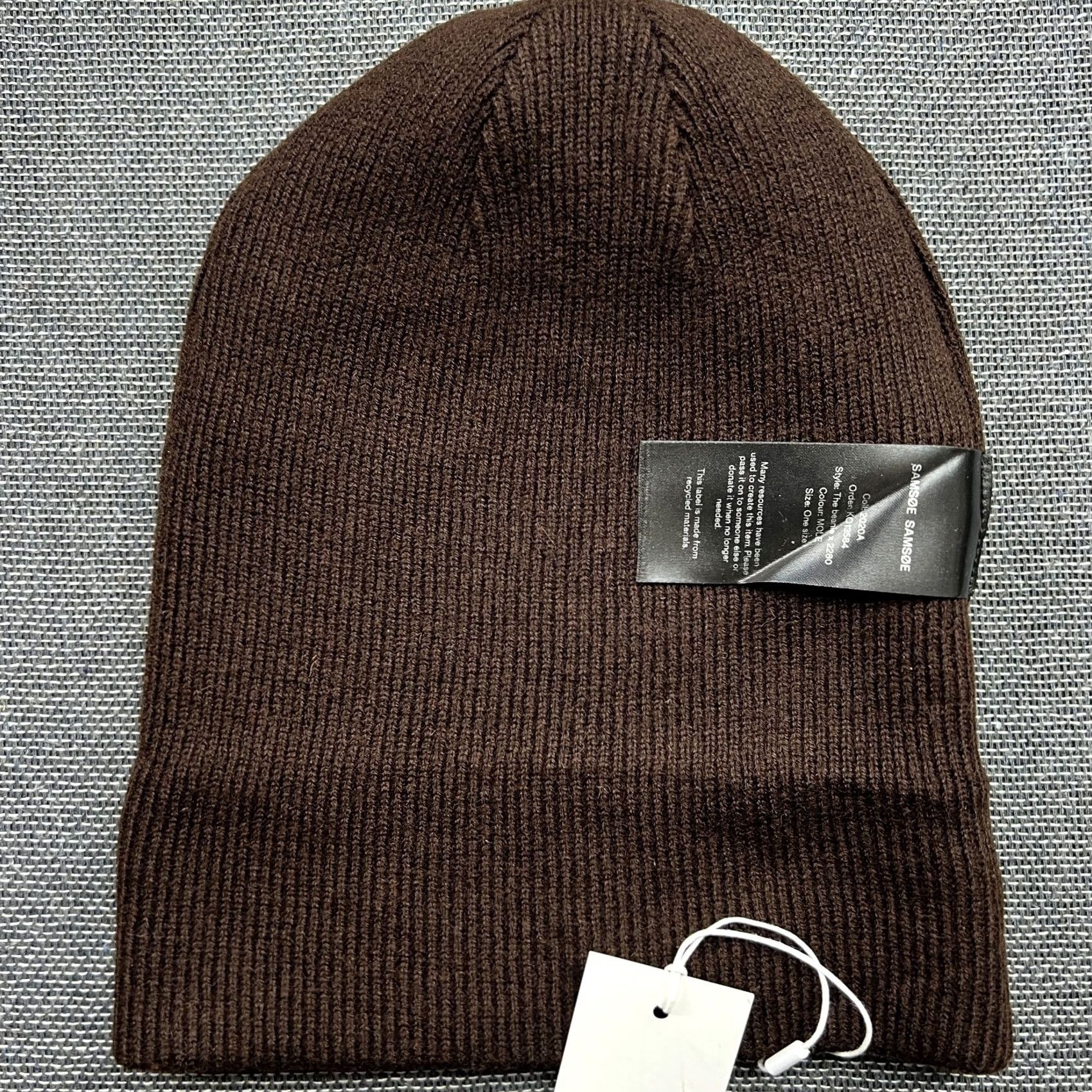 Vintage Samsoe Samsoe Brown Beanie Hat Lambswool Ribbon Wool Mole Cuffed Knit Unisex Adults One Size Wool Beanie Mens Womens Size ONE SIZE - 6 Thumbnail