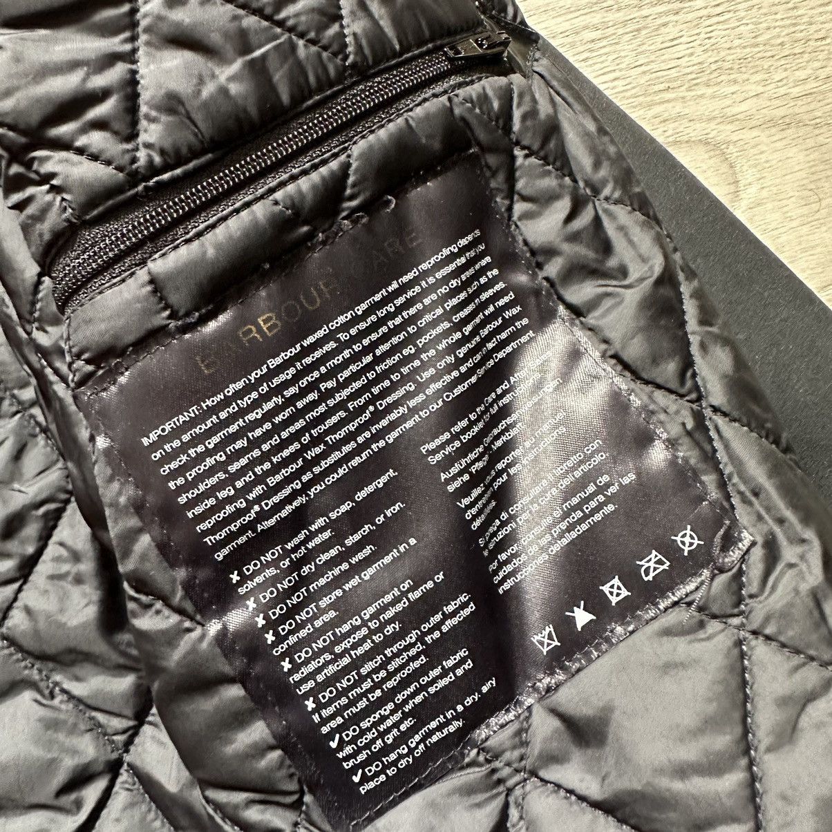 Barbour International Parka Wax Cotton Jacket Womens Size:14