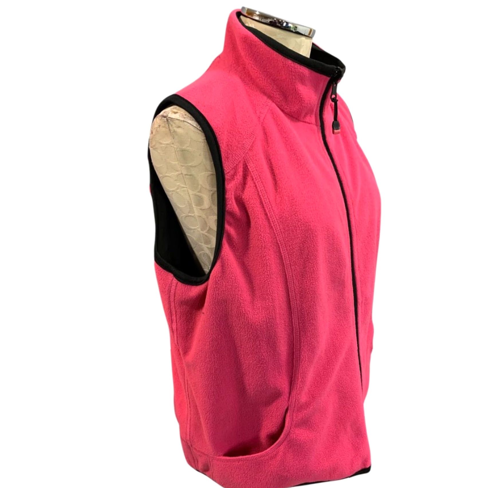 Oleg Cassini Oleg Cassini Sport Womens Reversible Fleece Pink Vest Full Zip Size XL Size XL / US 12-14 / IT 48-50 - 5 Thumbnail