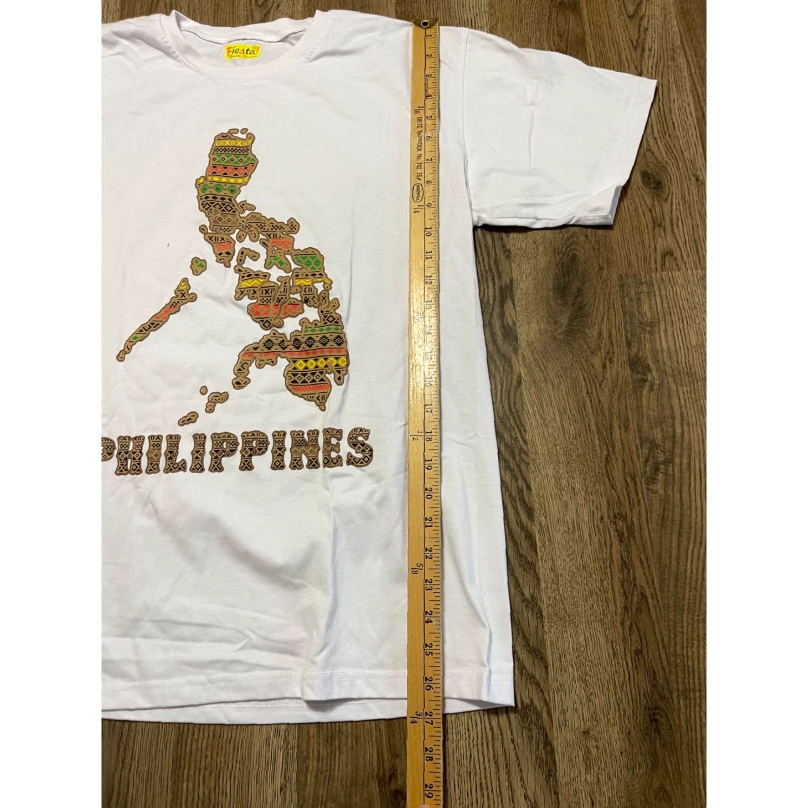 Vintage Fiesta Shirt Men White Philippines Map Mabuhay Pinoy Crew Neck Short Sleeve XL Regular Vintage: No Size US XL / EU 56 / 4 - 7 Thumbnail