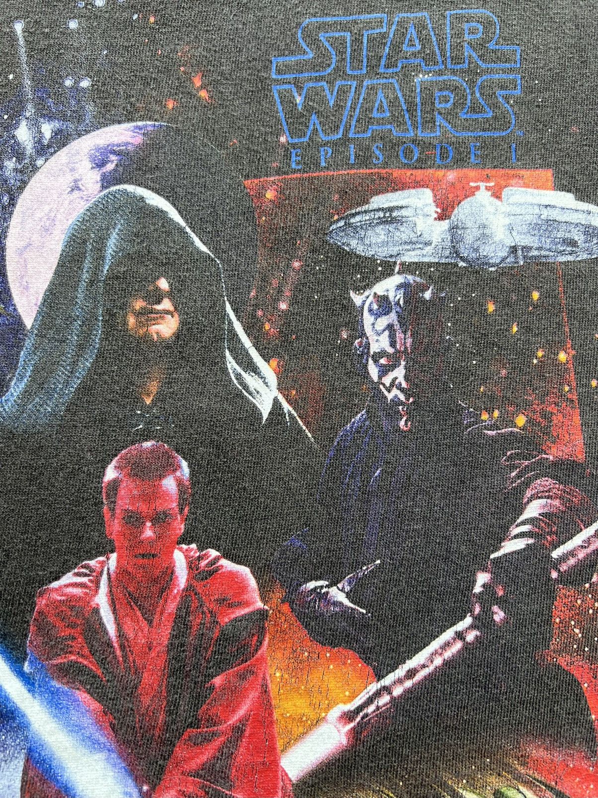 Star Wars × Vintage 1999 Star Wars Phantom Menace Jedi vs Sith Movie Tee Shirt Size US L / EU 52-54 / 3 - 5 Thumbnail