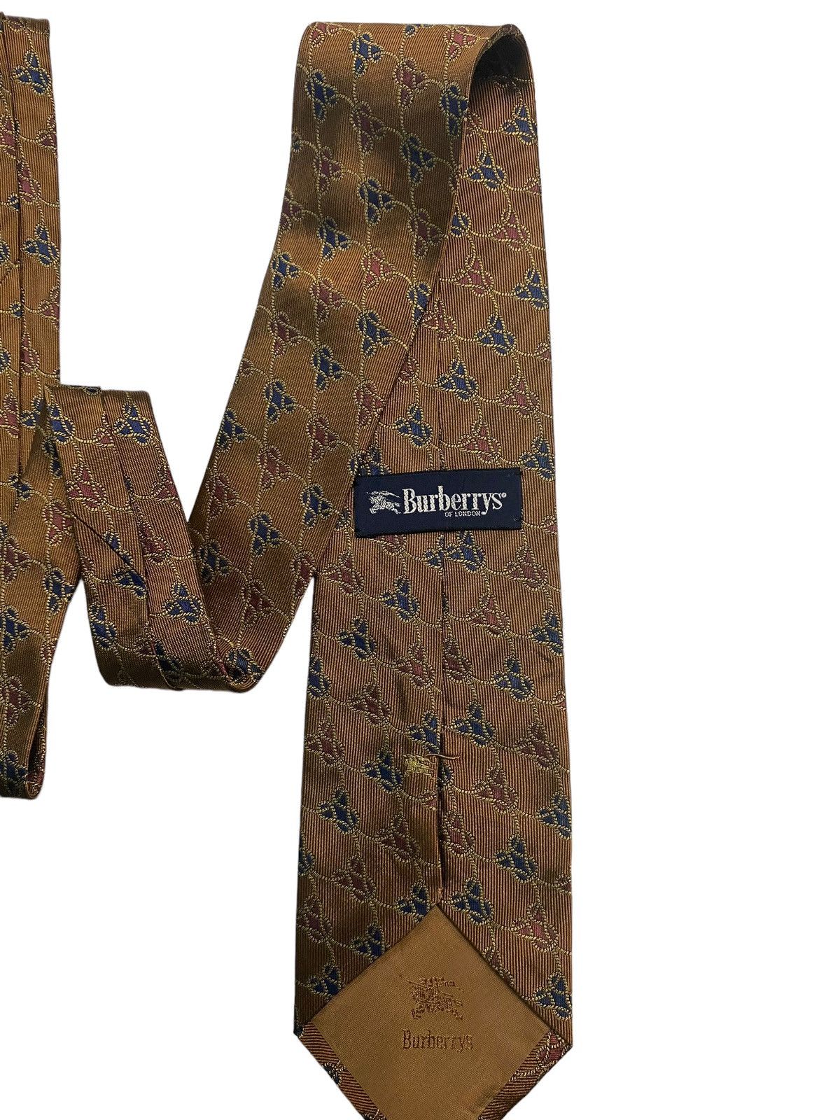 Burberry × Designer × Vintage 👍 Vintage Burberrys of London original authentic neck Ties Size ONE SIZE - 5 Thumbnail