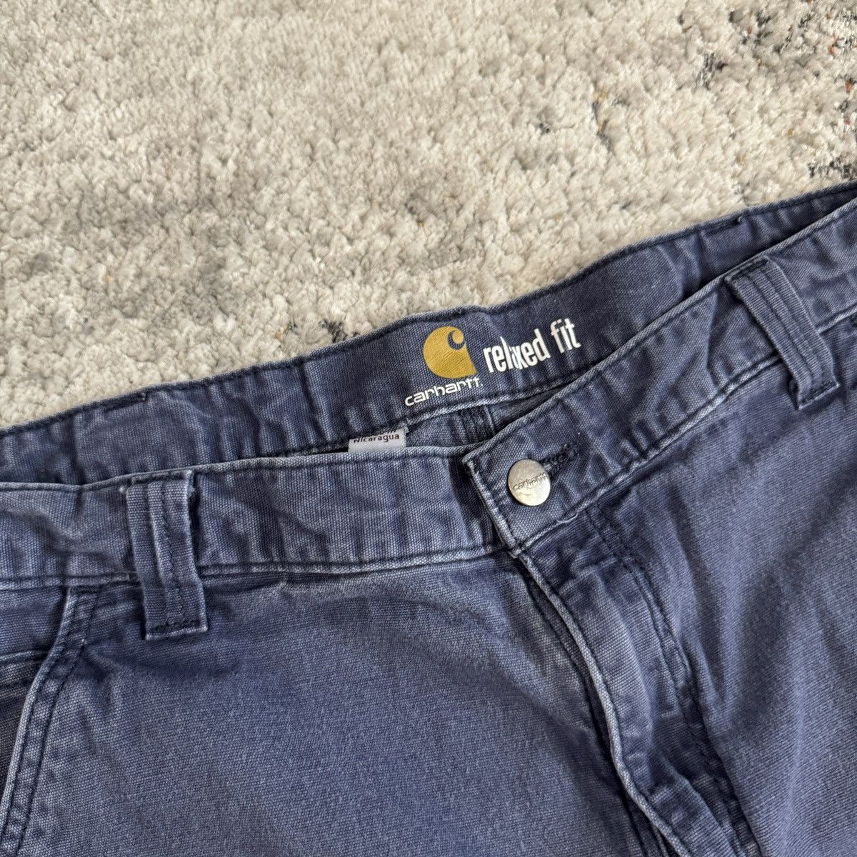 Carhartt × StraightFaded × Vintage Crazy Vintage y2k Carhartt wide leg faded carpenter shorts Size US 36 / EU 52 - 4 Thumbnail