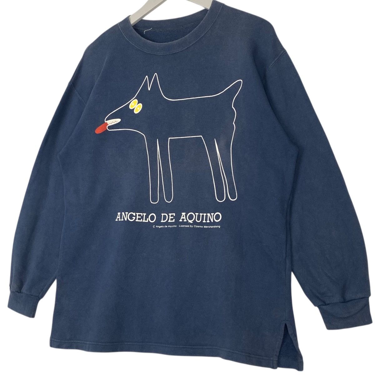 Vintage Vintage Angelo De Aquino TShirt Navy Blue Pullover Size L Size US L / EU 52-54 / 3 - 2 Thumbnail
