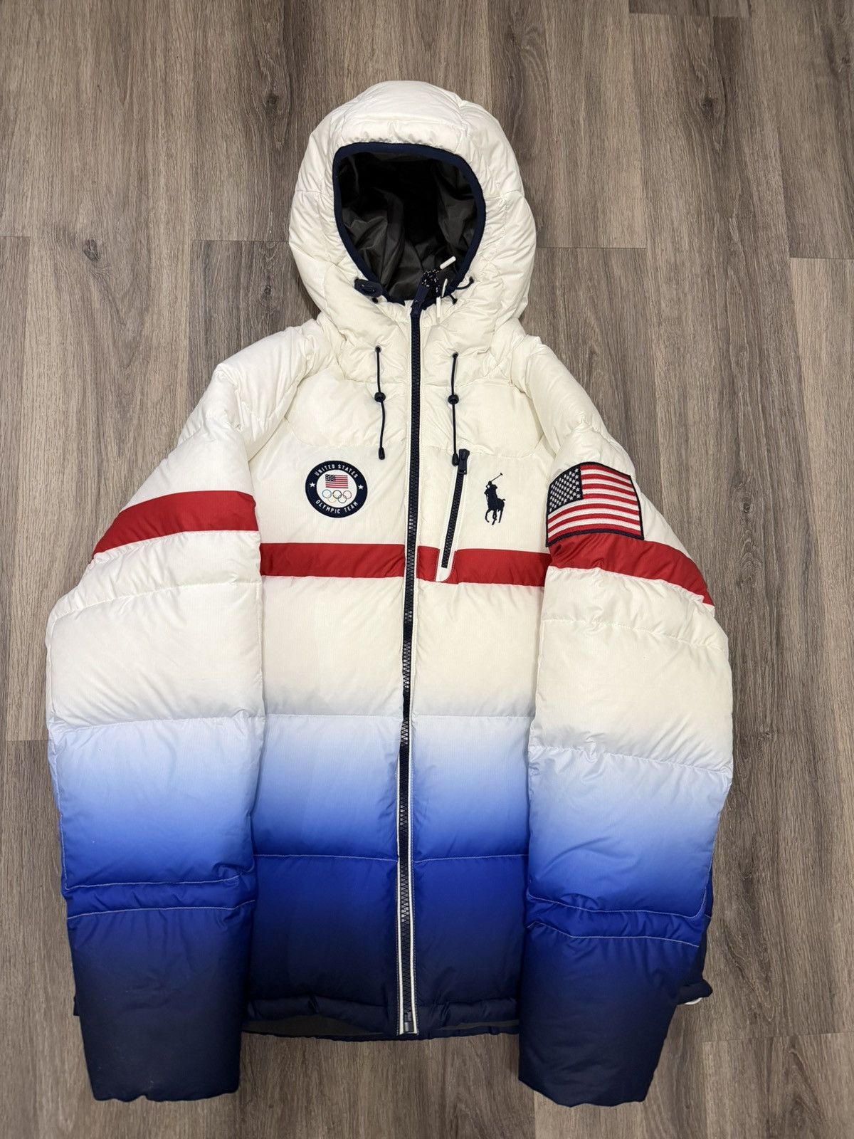 Polo Ralph Lauren Olympic USA olympic team puffer gradient jacket 2022 Size US XL / EU 56 / 4 - 1 Thumbnail