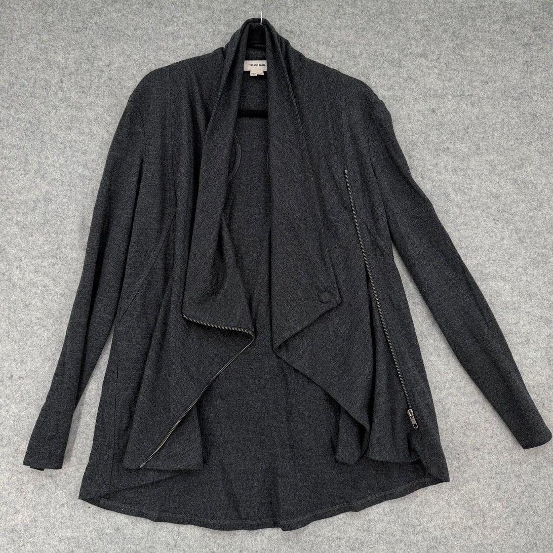 Helmut Lang Helmut Lang Sonar Shawl Collar Gray Wool Moto Jacket LARGE Size L / US 10 / IT 46 - 5 Thumbnail