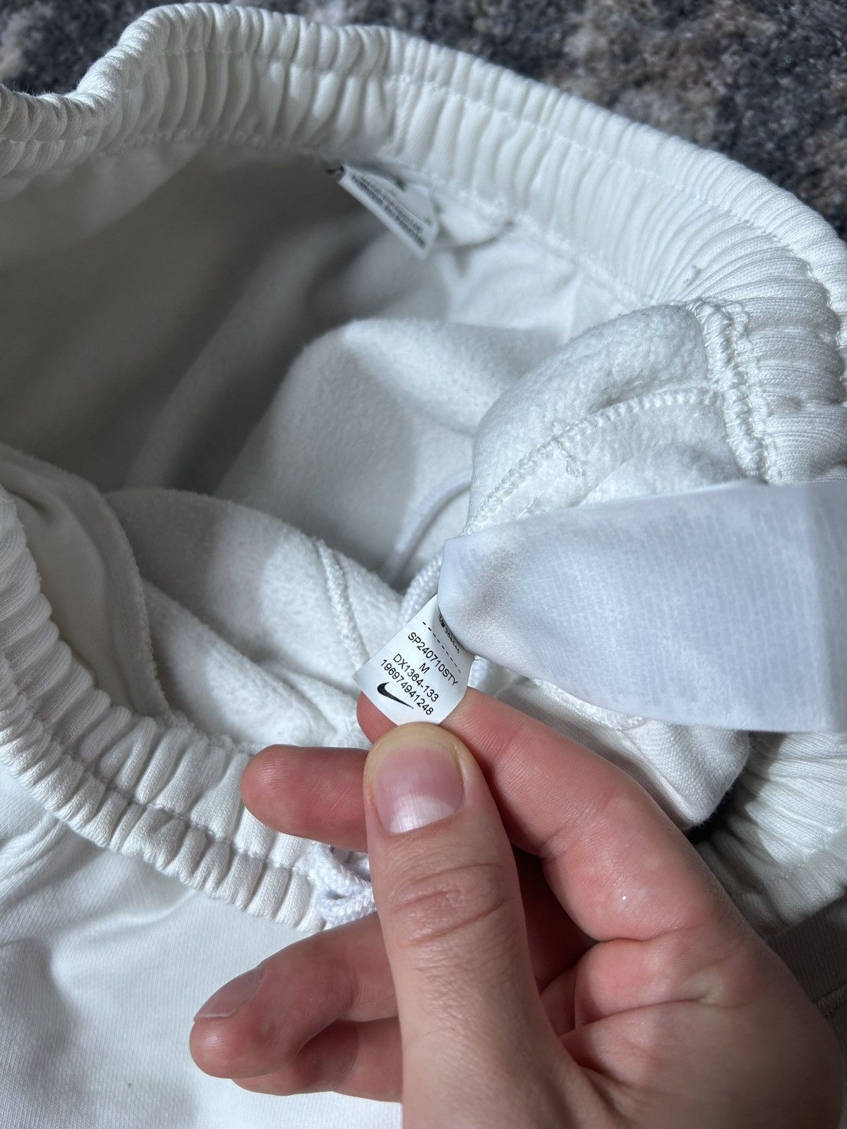 Nike × Vintage Vintage 90's Nike Heavy Cotton White Track Pants Big Logo Size US 32 / EU 48 - 13 Thumbnail
