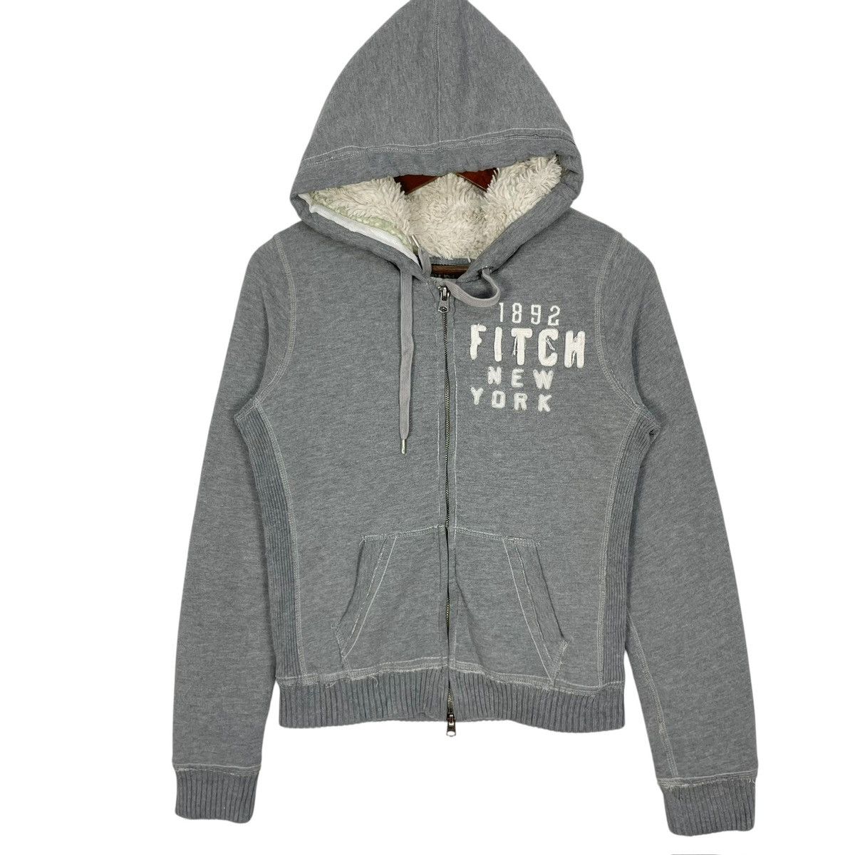 Abercrombie & Fitch Vintage Abercrombie Faux Fur Patchwork Hoodie - Size S Size US S / EU 44-46 / 1 - 1 Thumbnail